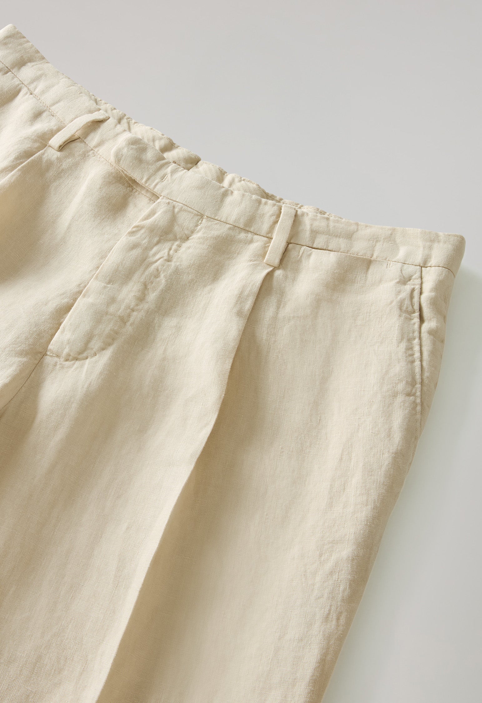 Abito Dover doppiopetto in lino tinto in capo beige - Image 6