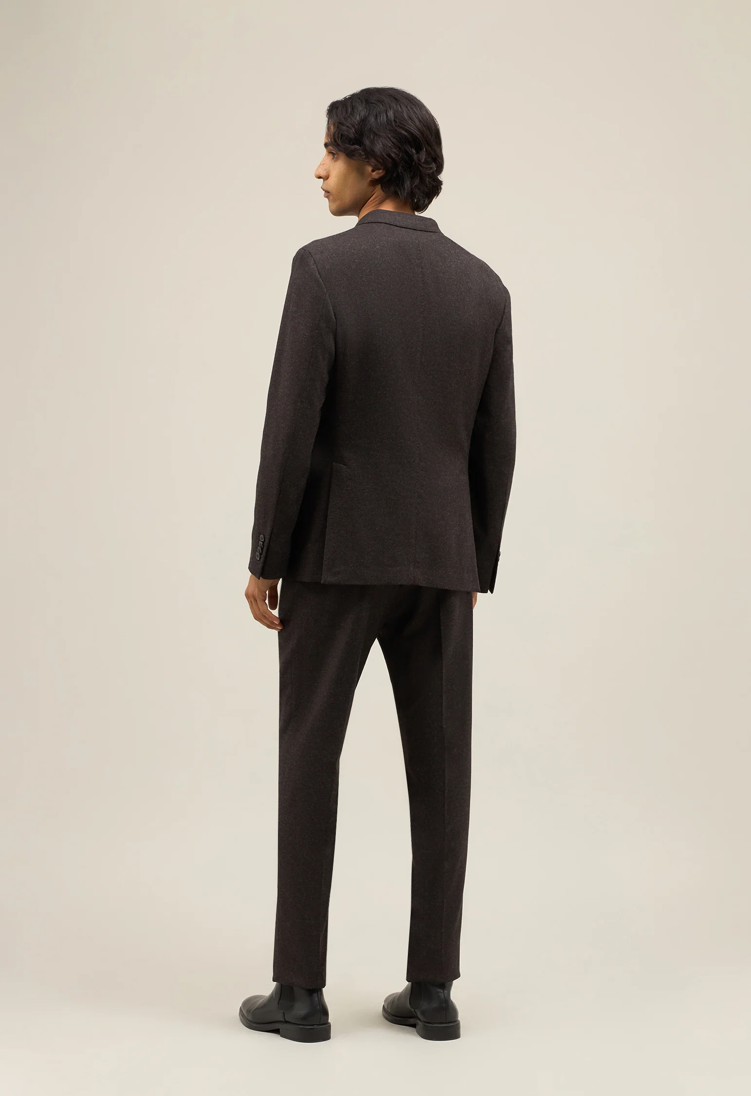 Abito Dover in lana comfort e cashmere marrone - Image 2