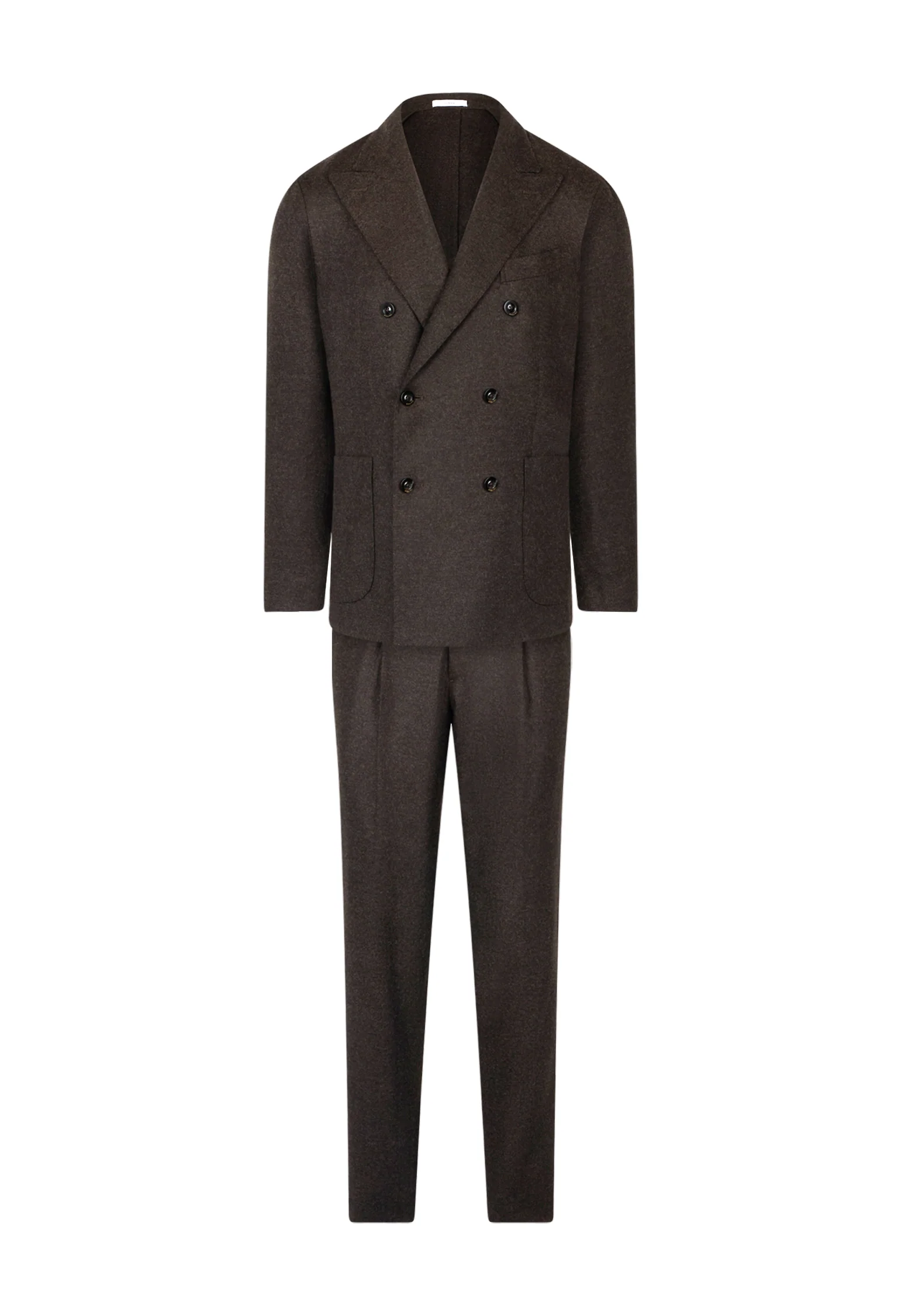 Abito Dover in lana comfort e cashmere marrone - Image 4