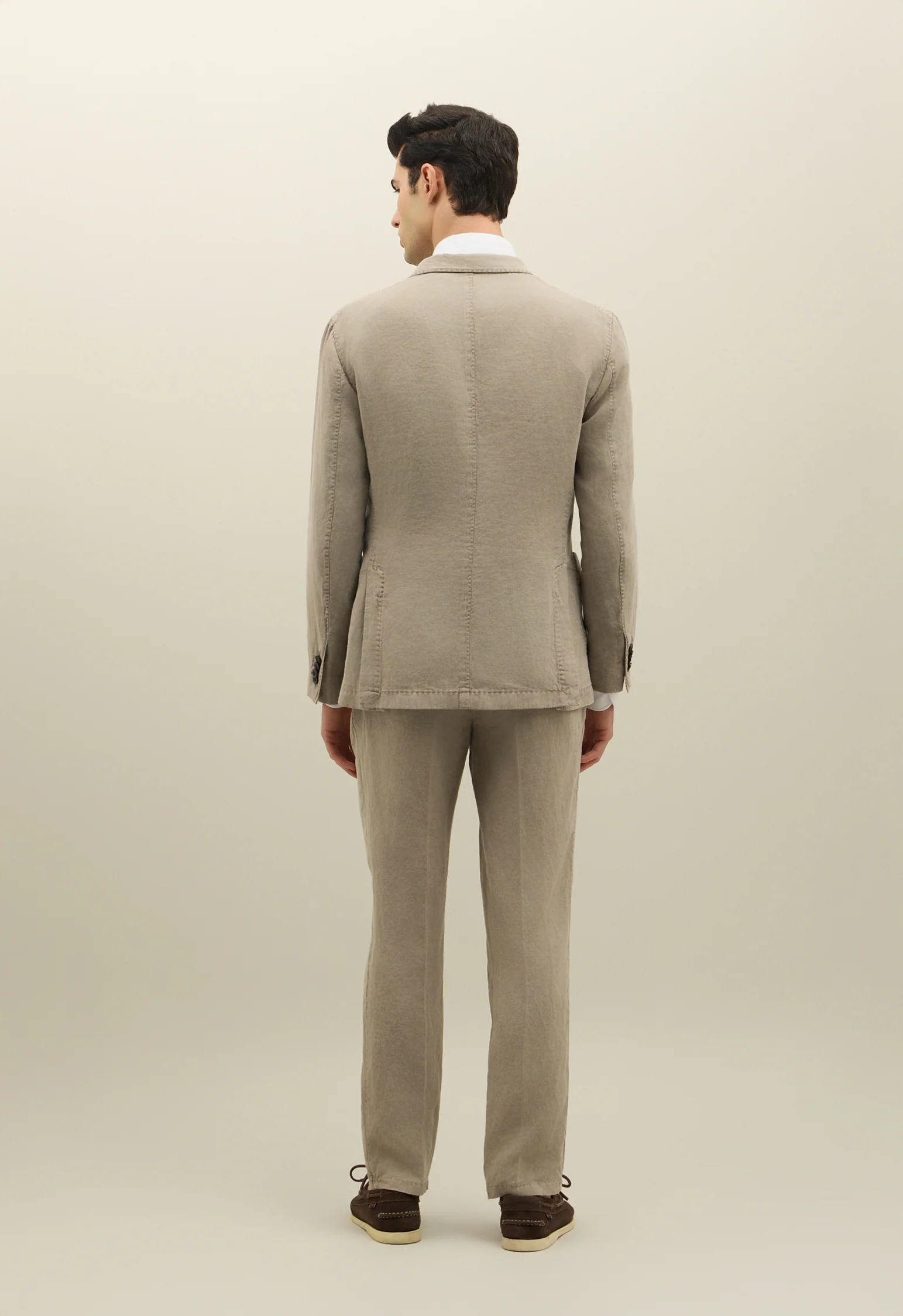 Abito K-Jacket doppiopetto in lino Tinto Terra beige - Image 2