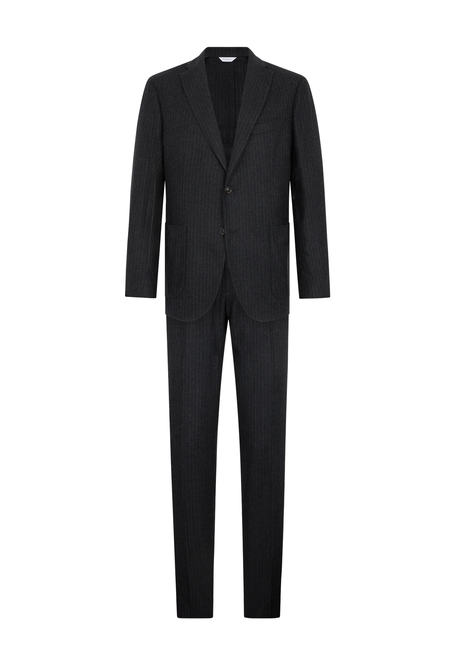 Abito K-Jacket gessato in flanella grigio scuro - Image 5