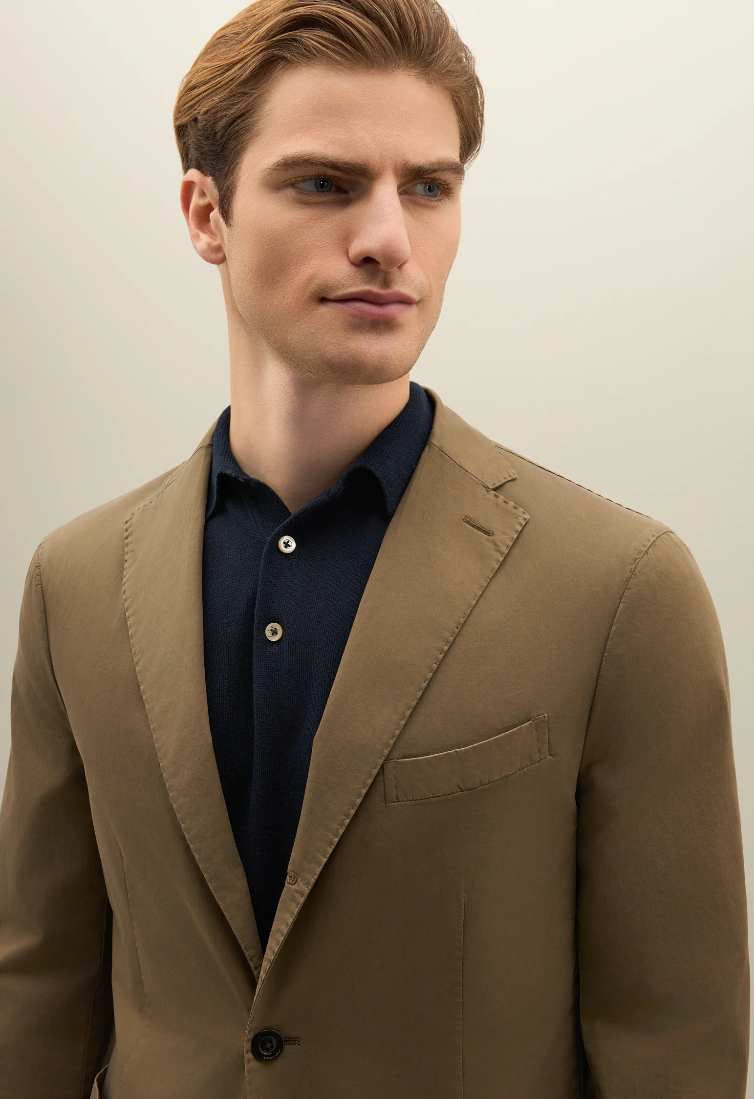Abito K-Jacket in cotone tinto in capo marrone - Image 3