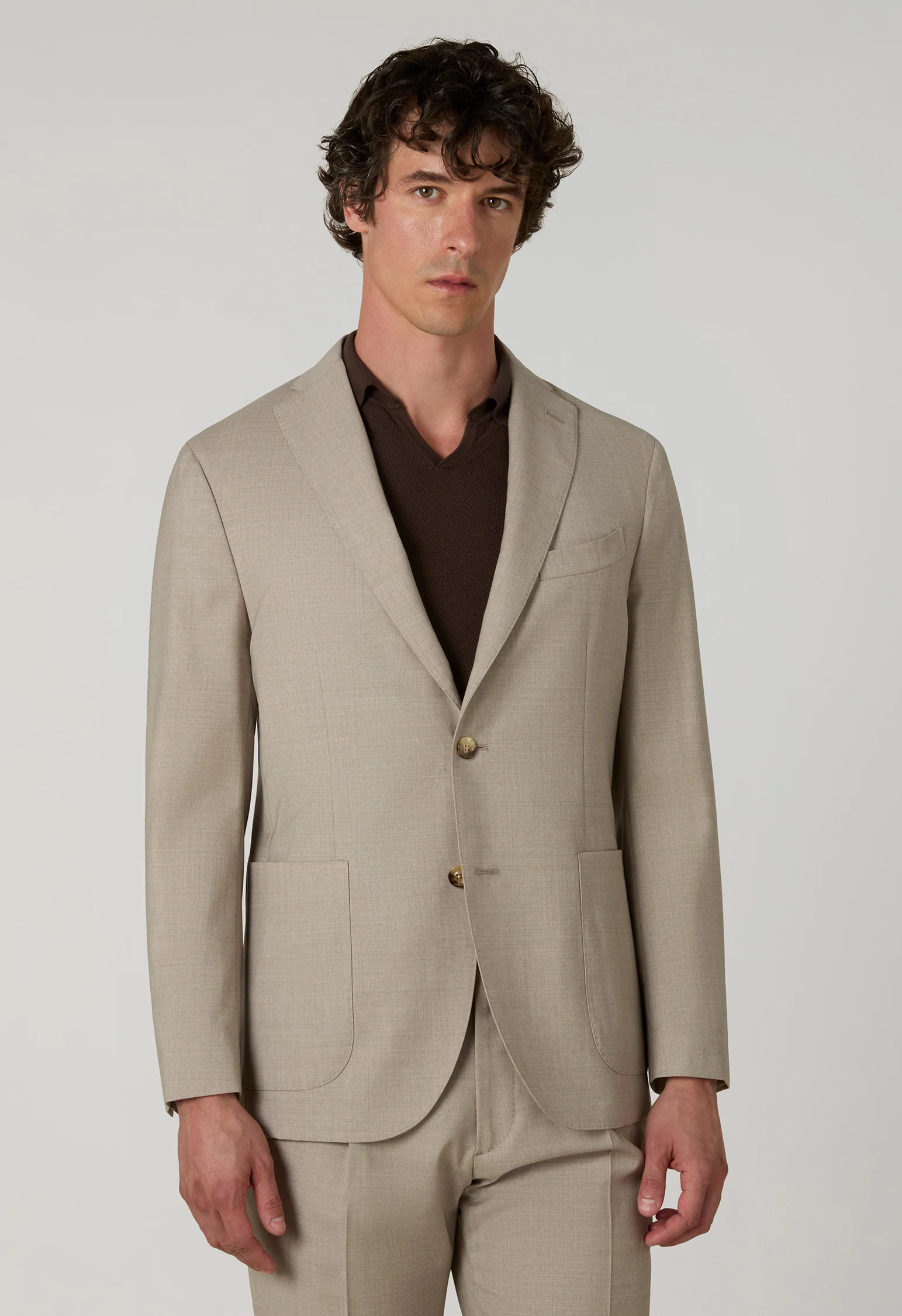 Abito K-Jacket in lana estiva beige - Image 3