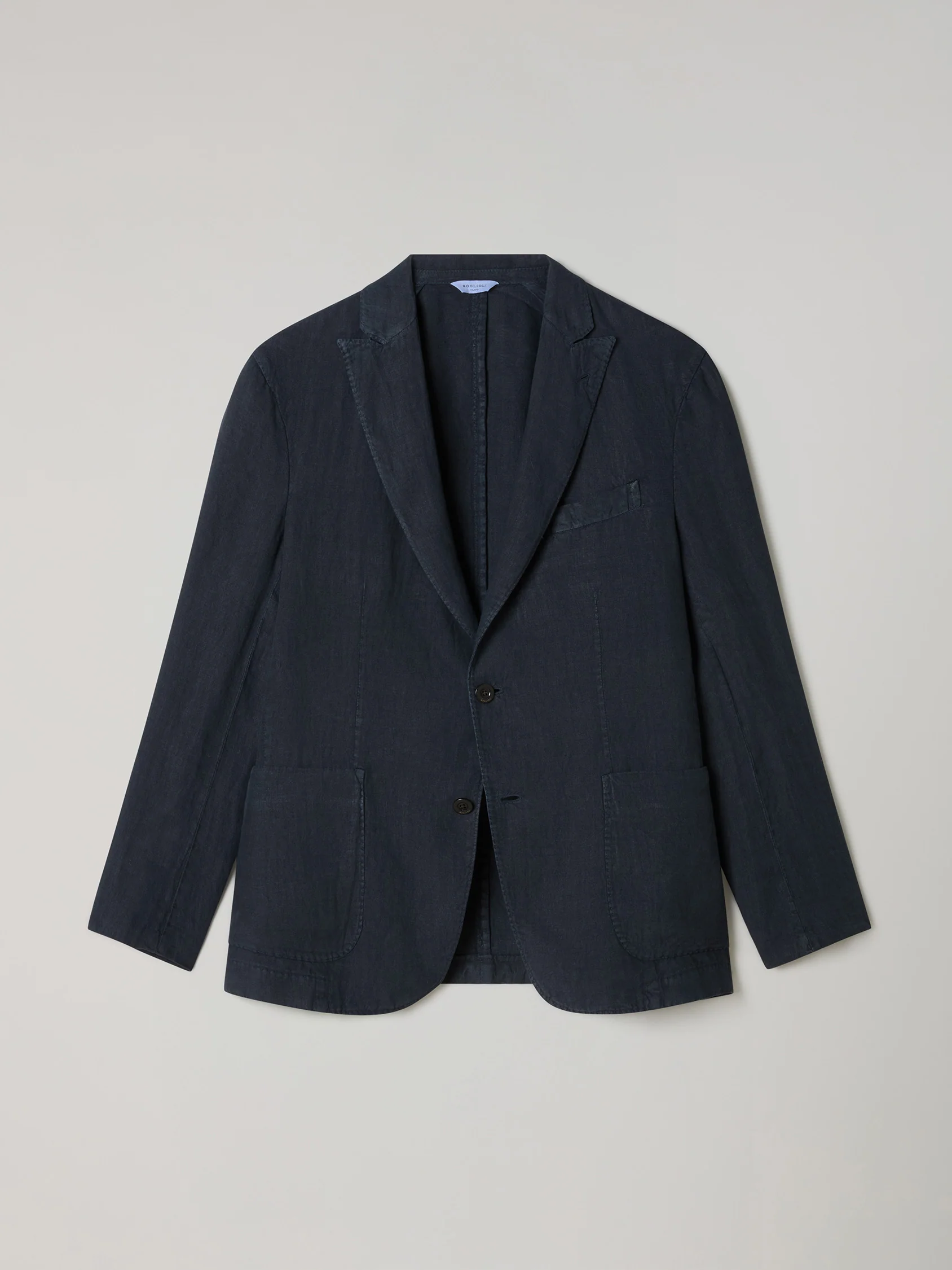 Abito K-Jacket in lino tinto in capo blu - Image 5
