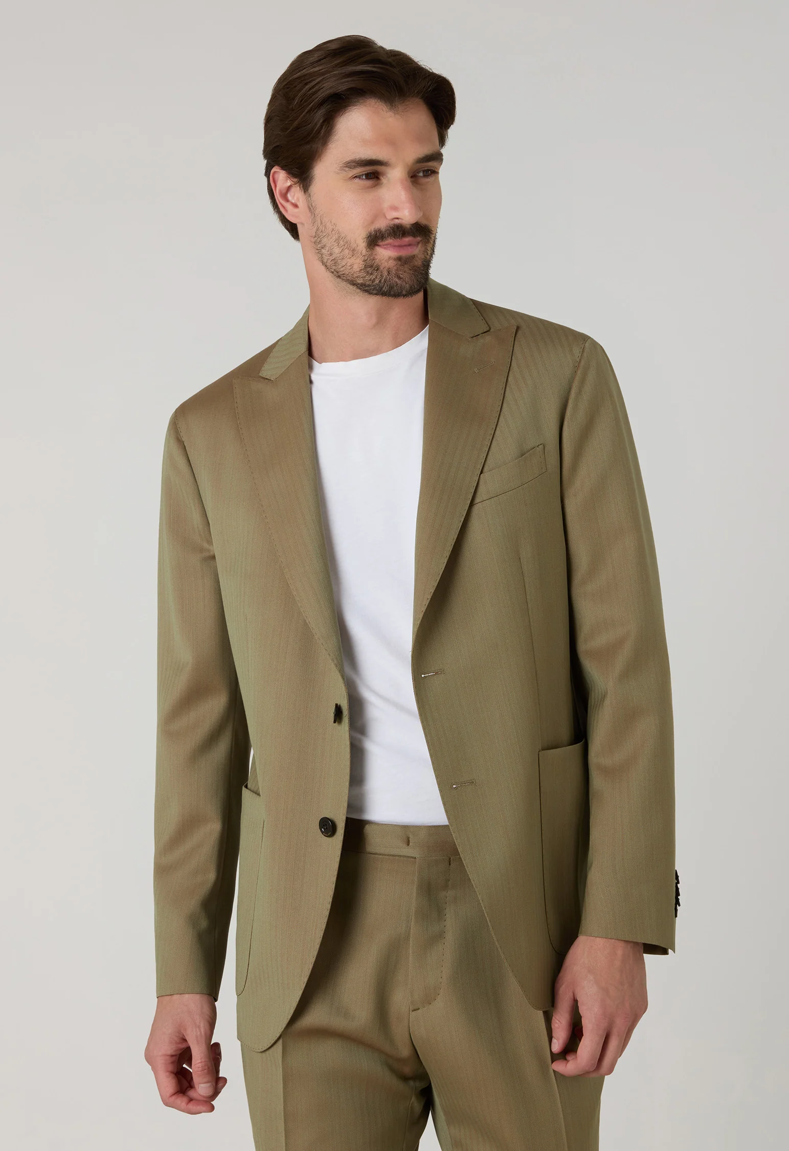 Abito K-Jacket Solaro a spina di pesce verde - Image 3