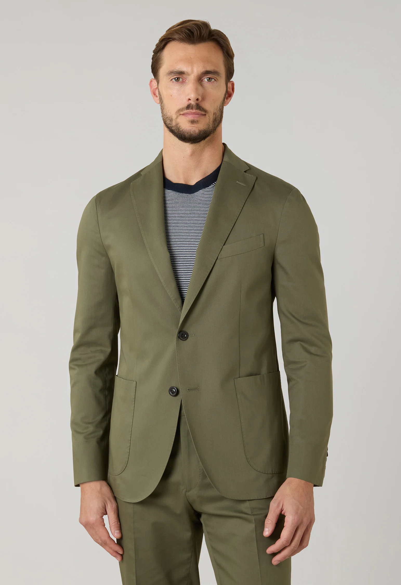 Abito K-Suit in cotone e tencell verde - Image 3