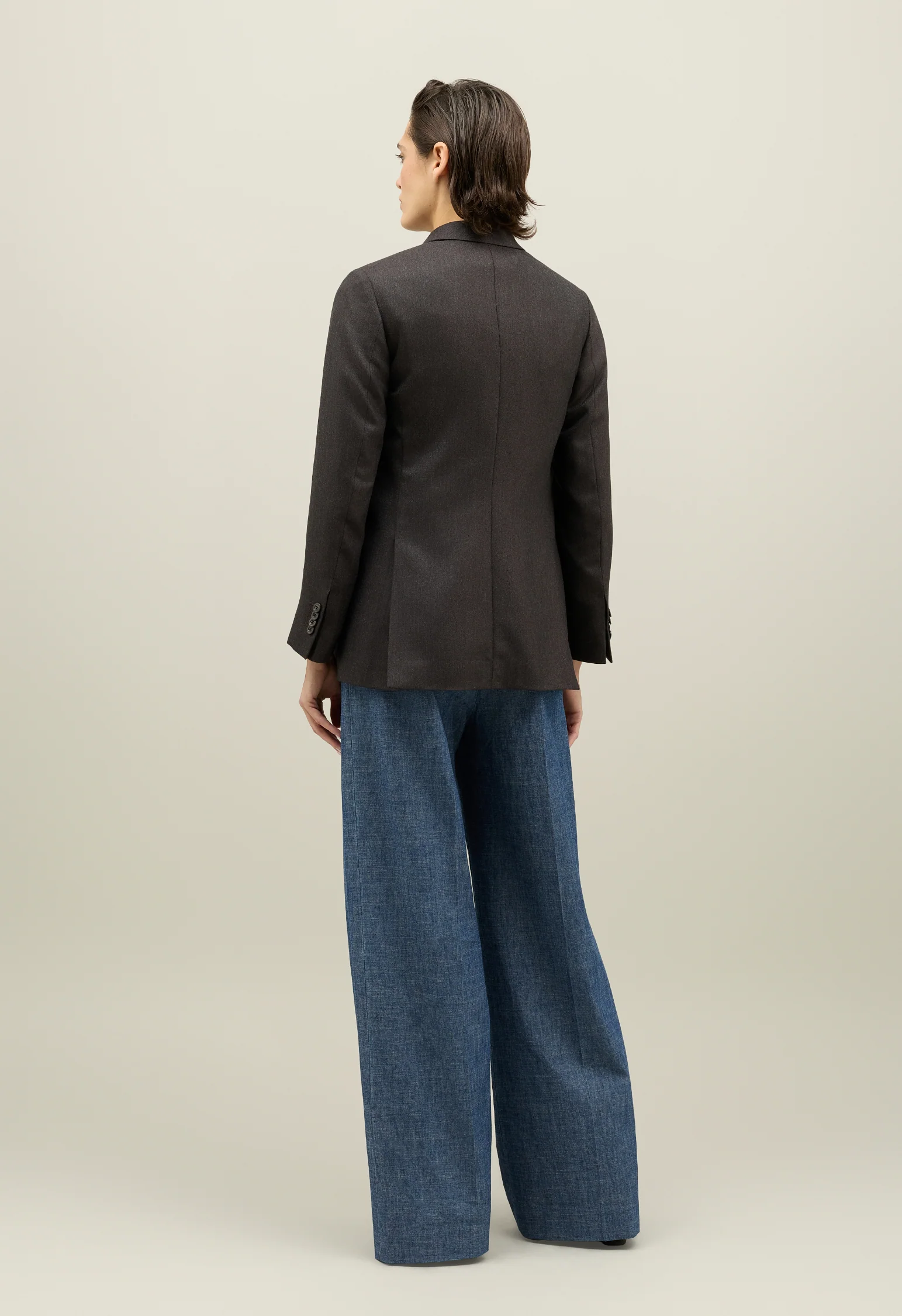 Blazer Bianca in lana Hopsack marrone - Image 2