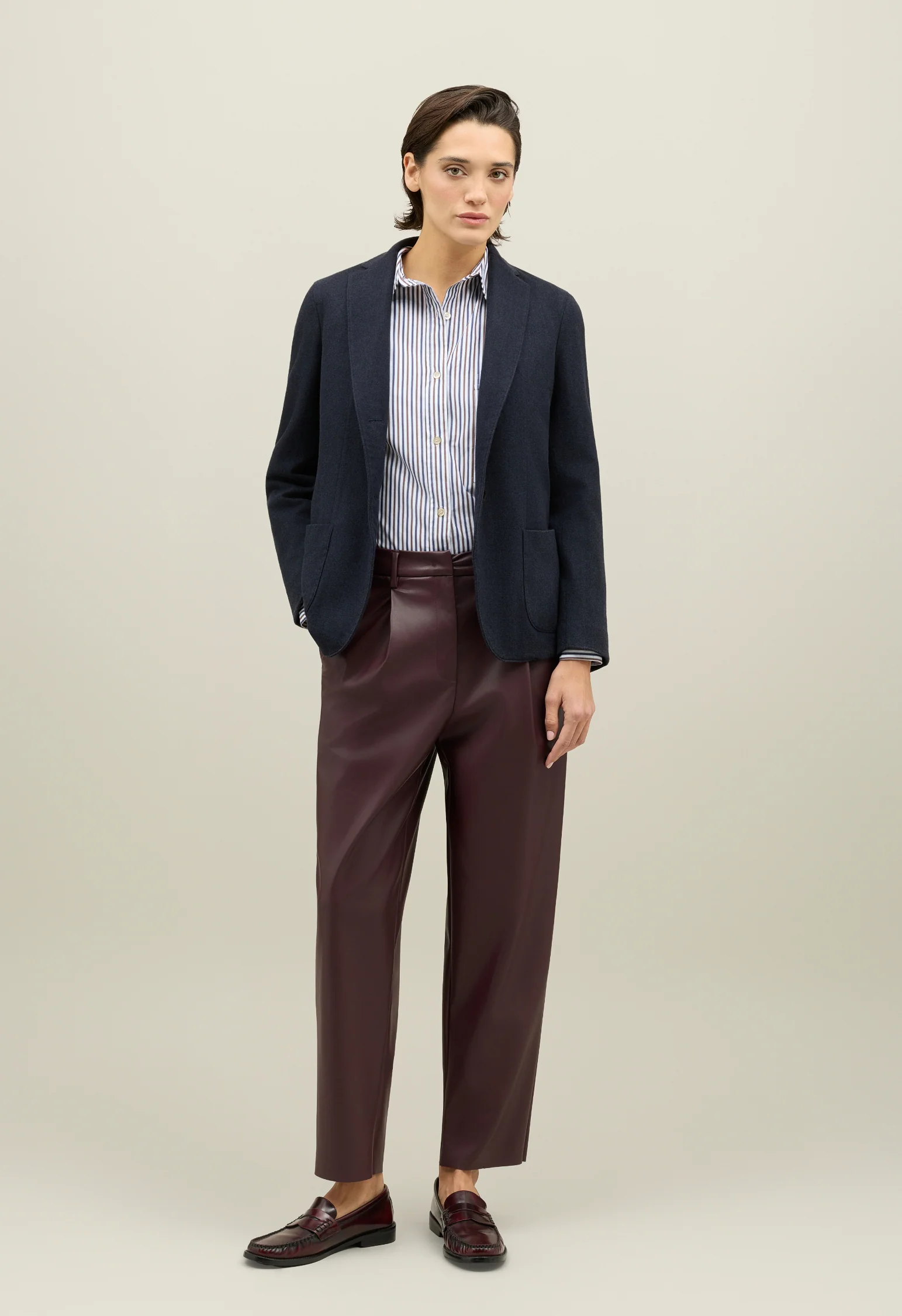 Blazer Brera in lana 14-Micron blu