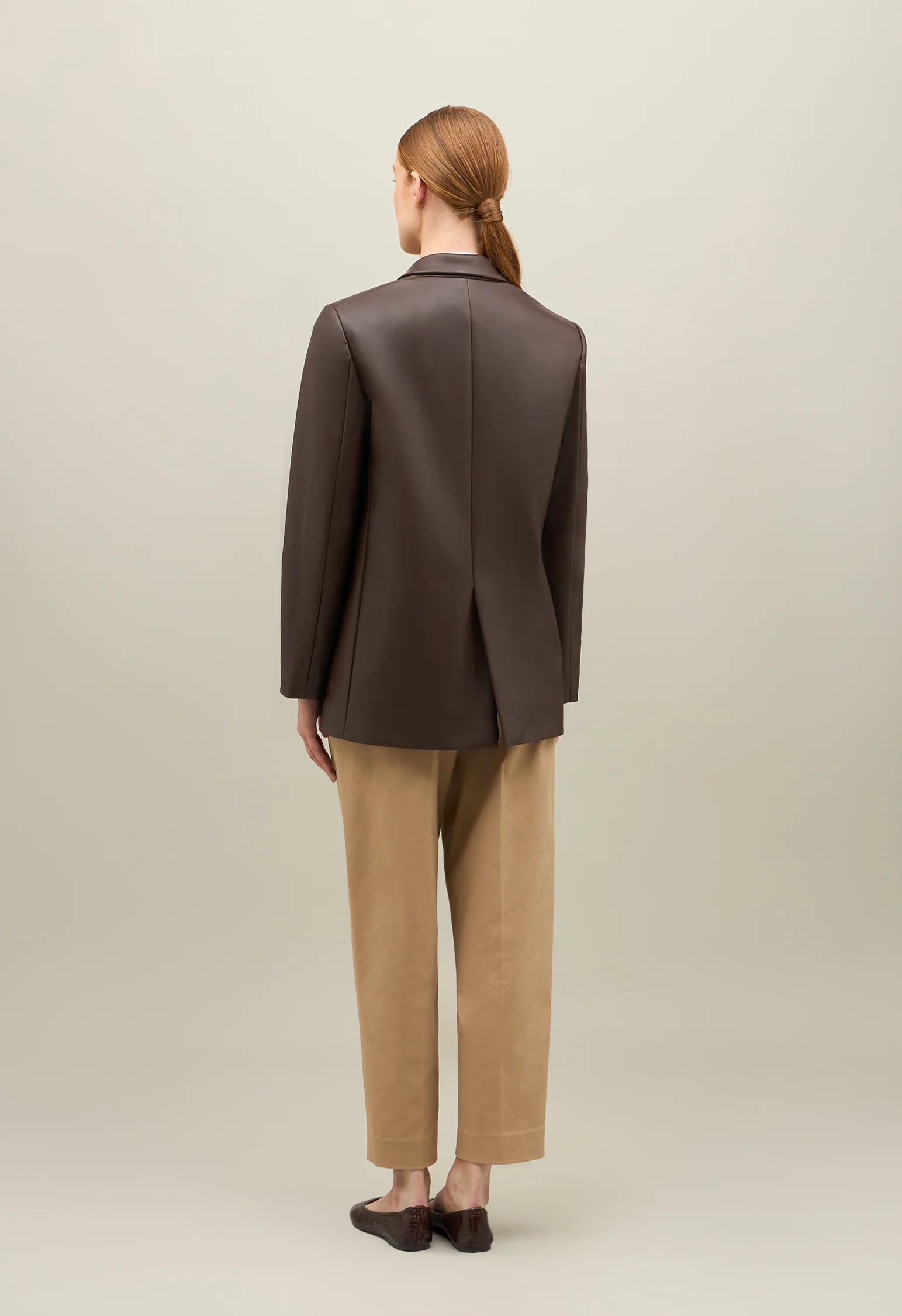 Blazer Giulia in pelle vegana marrone - Image 2