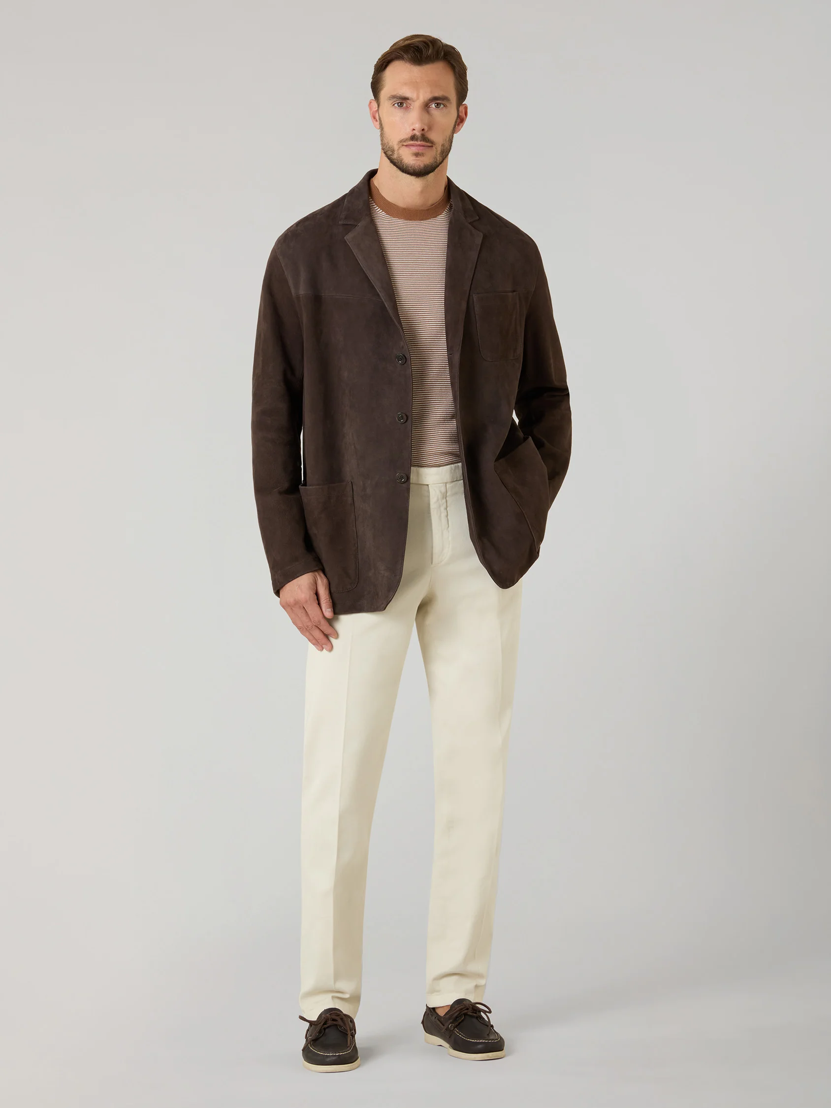 Blazer in suede marrone - Image 3