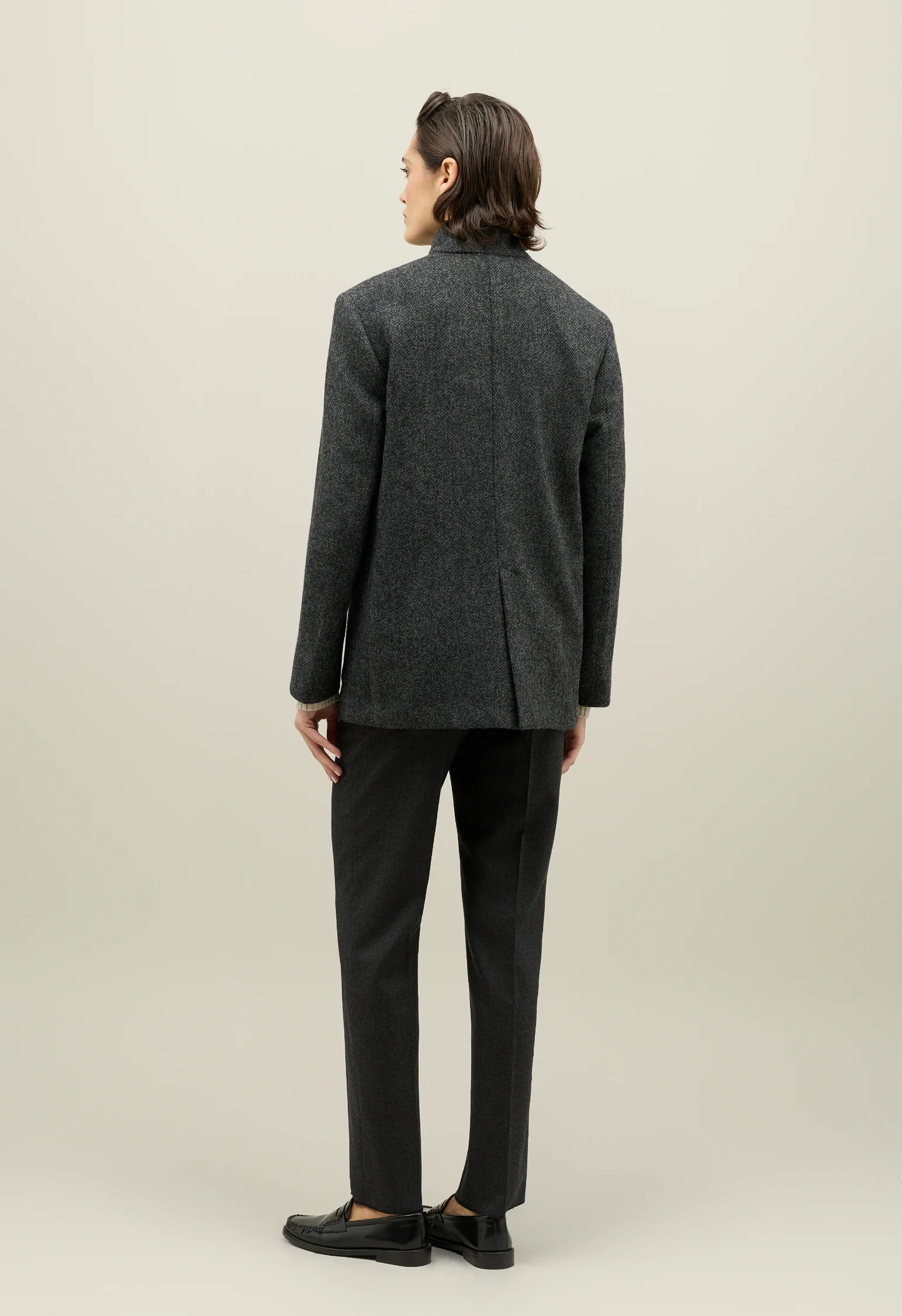 Blazer Otta in lana Shetland grigio - Image 2