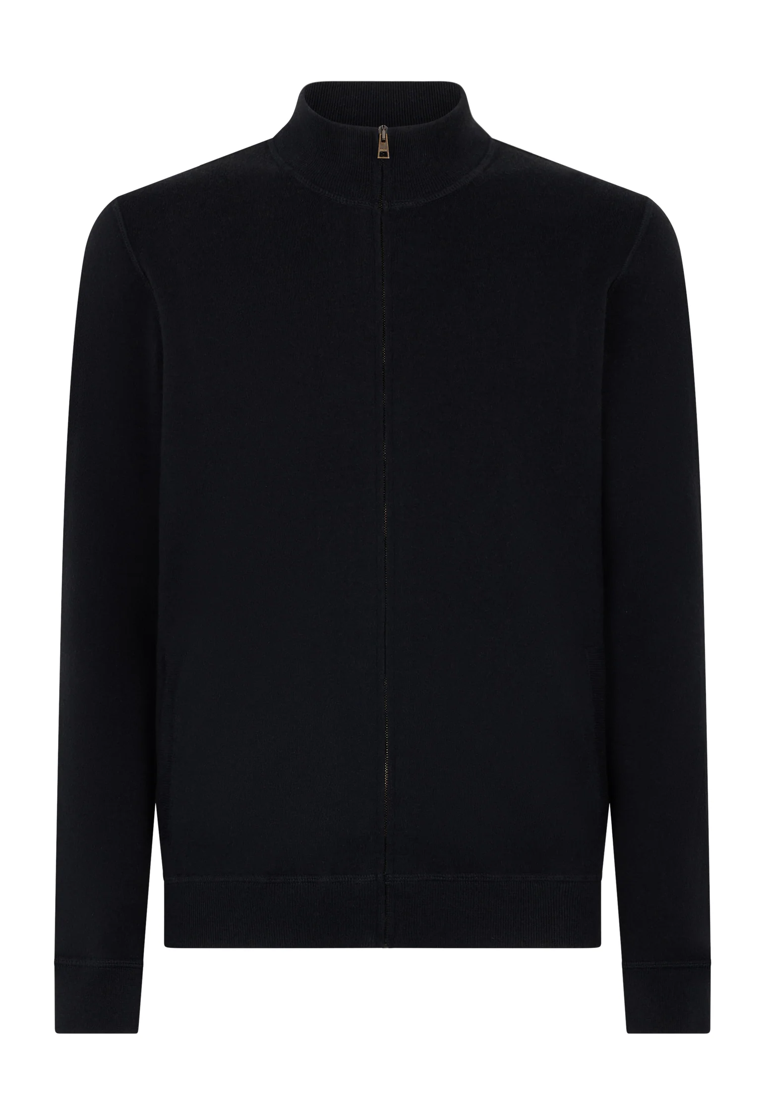 Bomber in maglia in cotone e cashmere blu - Image 4