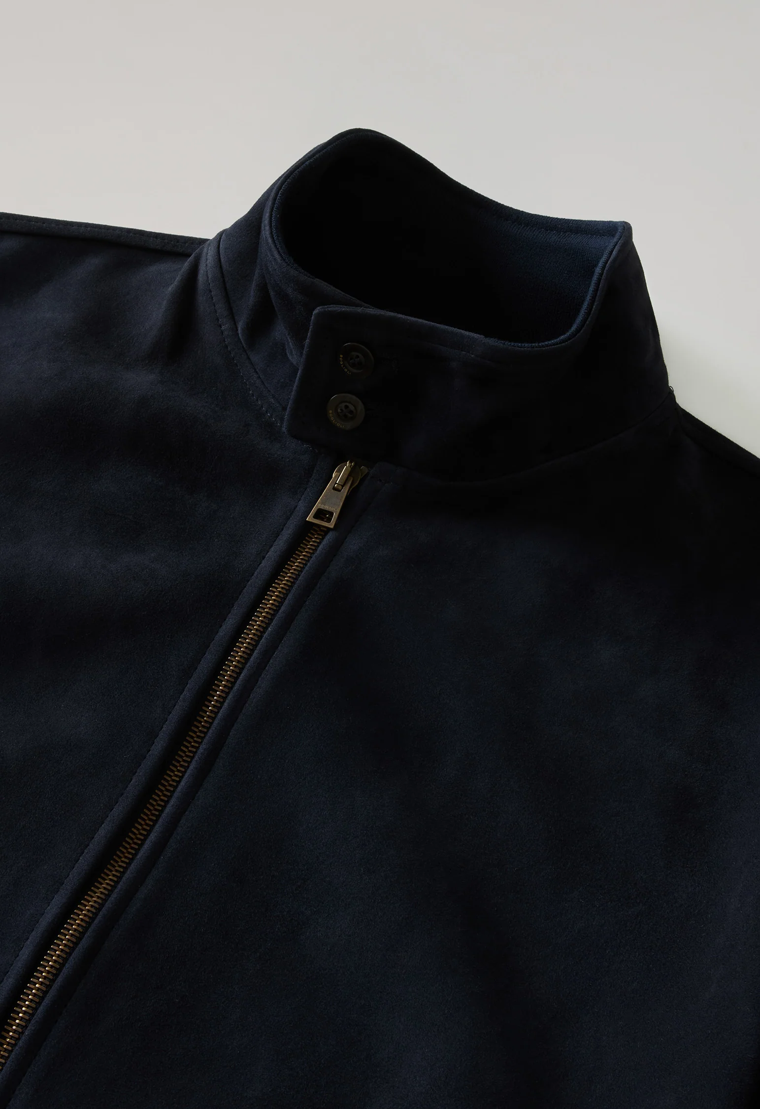 Bomber in suede blu - Image 5