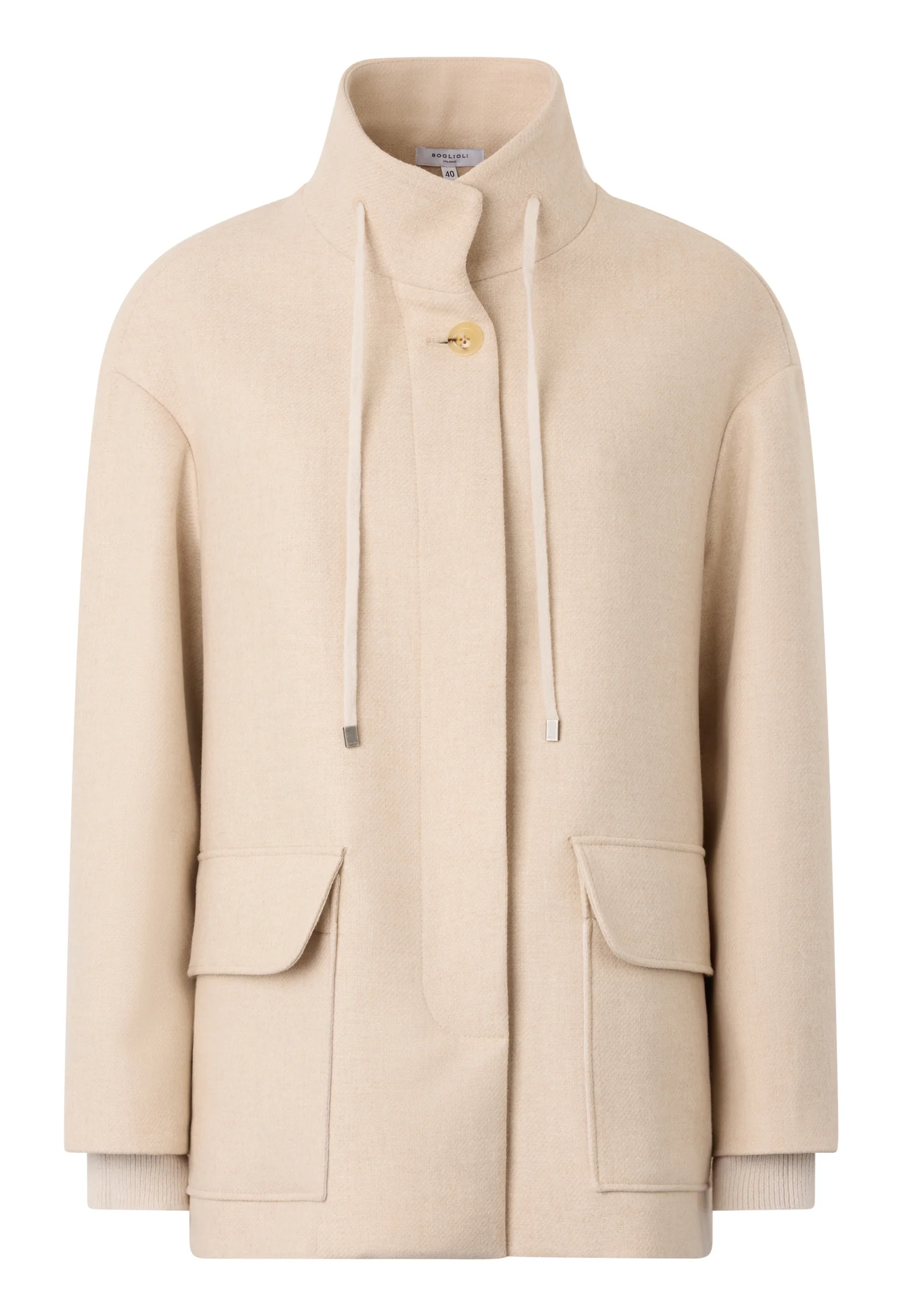 Caban in misto lana beige chiaro - Image 4
