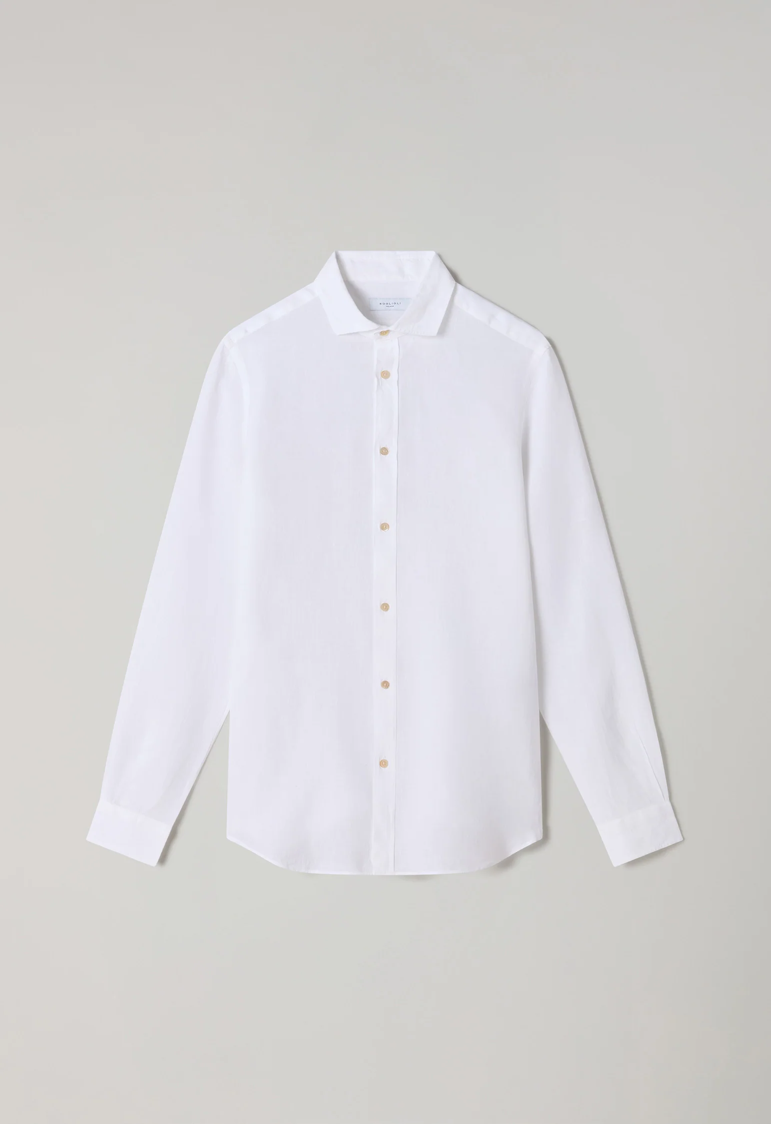 Camicia sartoriale bianca in lino tinto in capo - Image 4