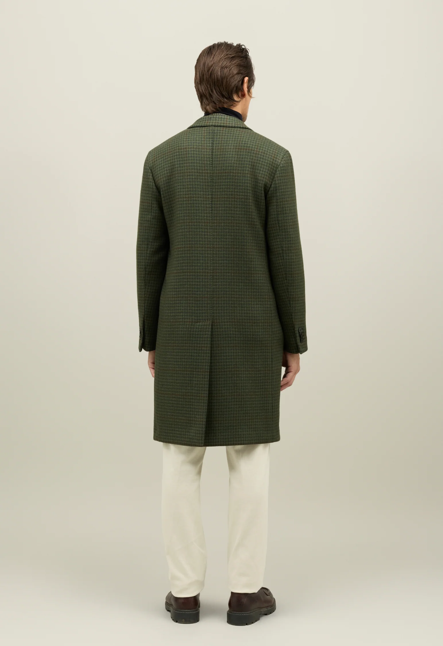 Cappotto K-Coat doppiopetto in lana vichy verde - Image 2