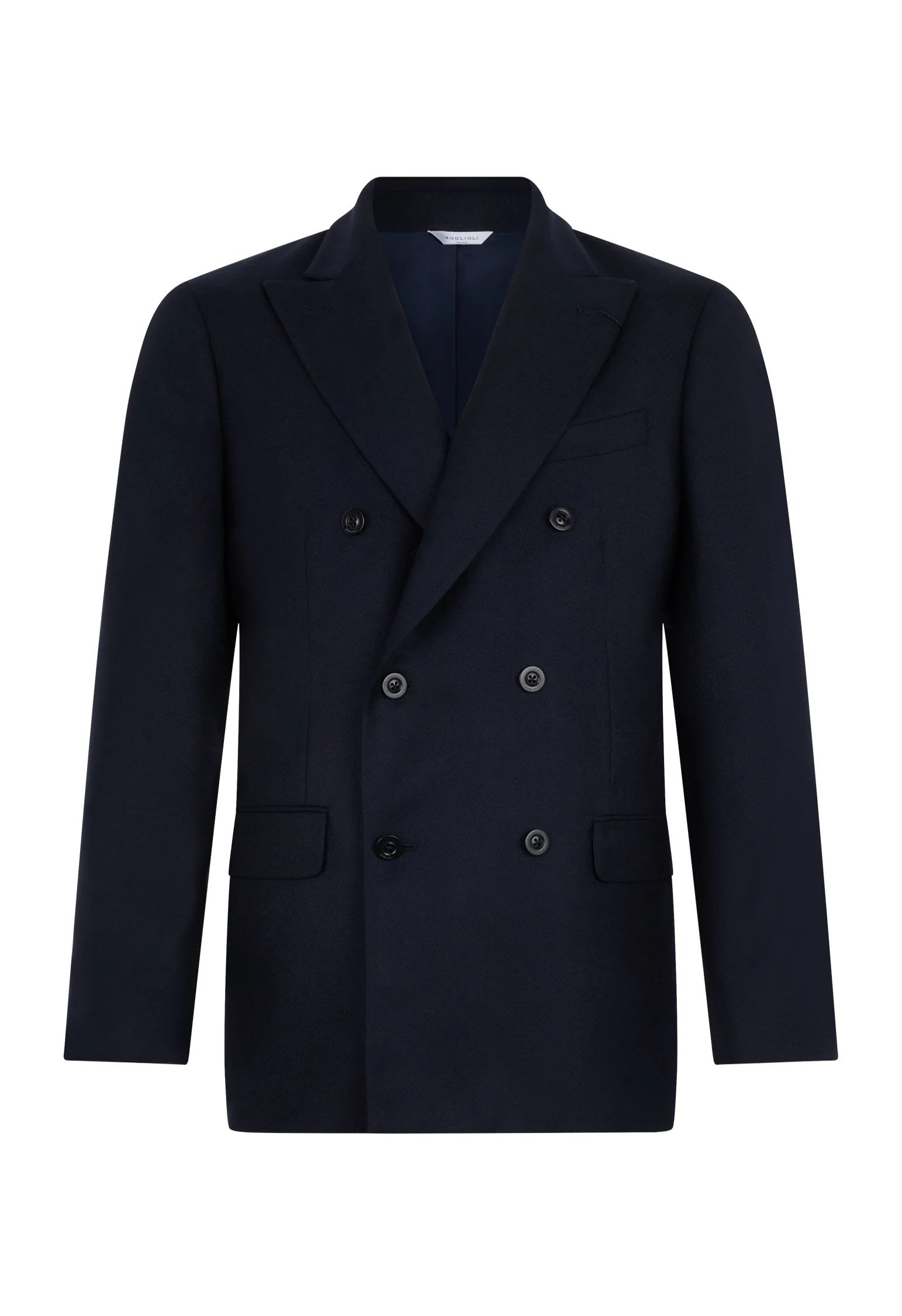 Giacca B-Line doppiopetto in lana Hopsack blu - Image 4