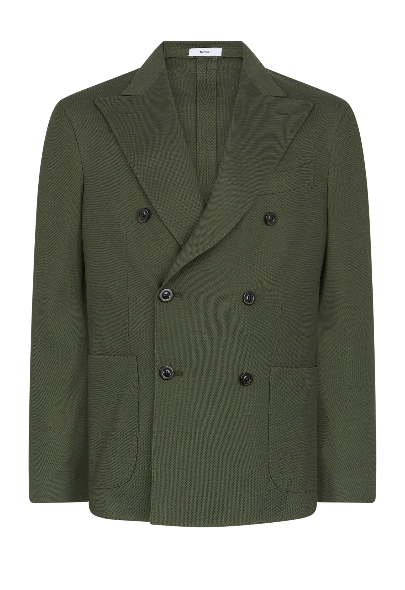 Giacca Dover doppiopetto in jersey verde - Image 4