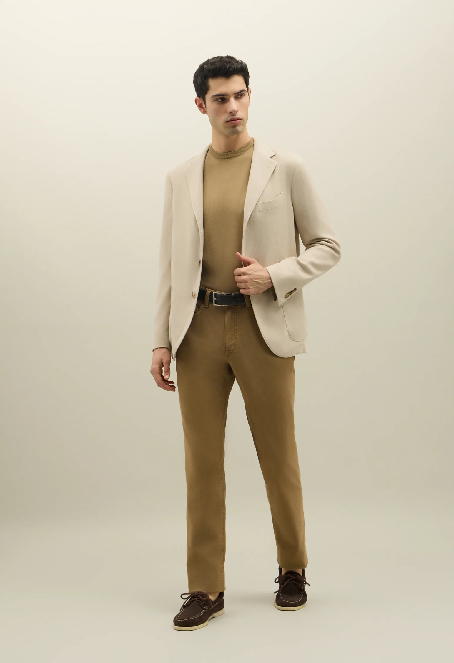 Giacca Dover in misto cotone soft bianco caldo