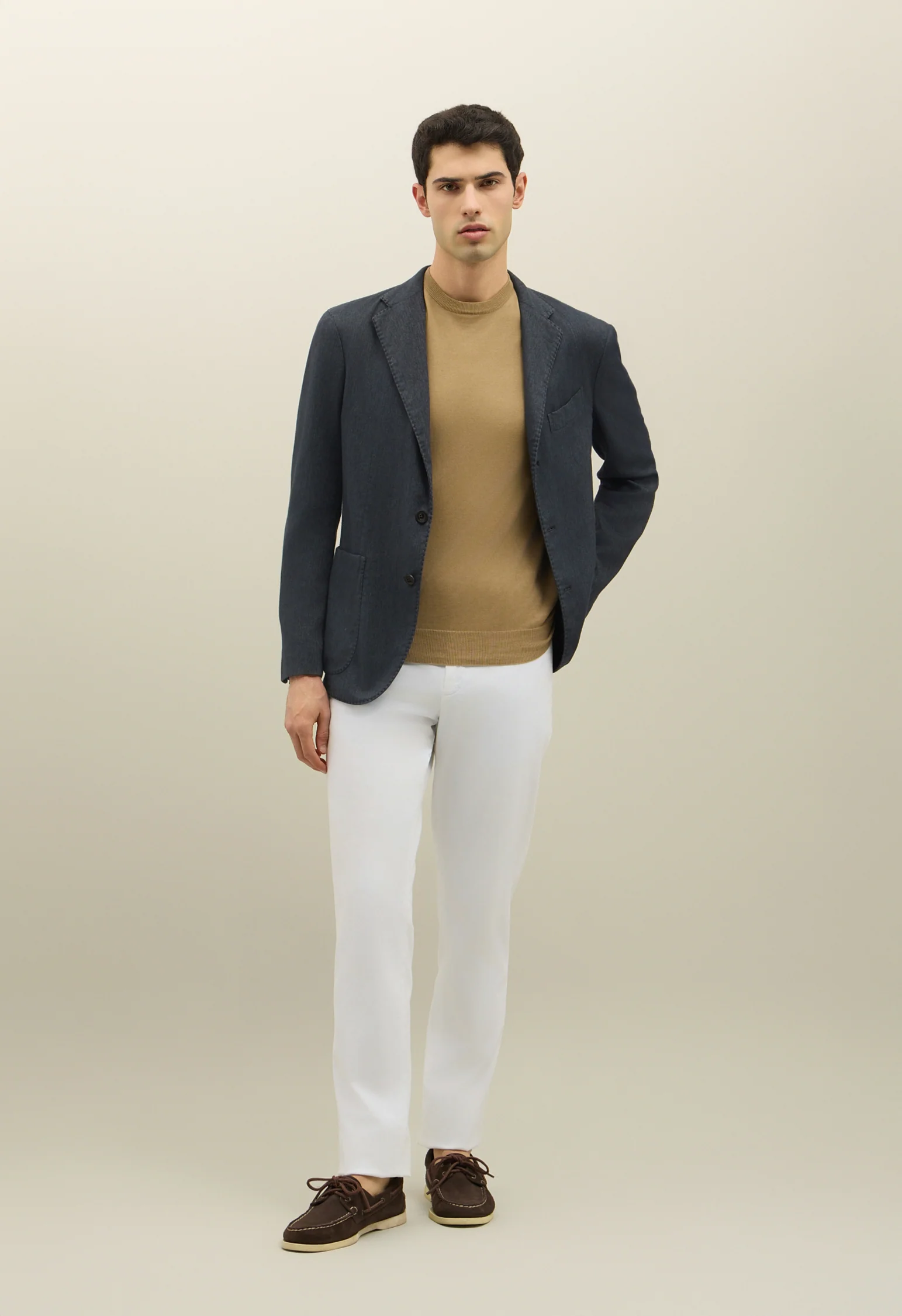 Giacca Dover in misto cotone soft blu