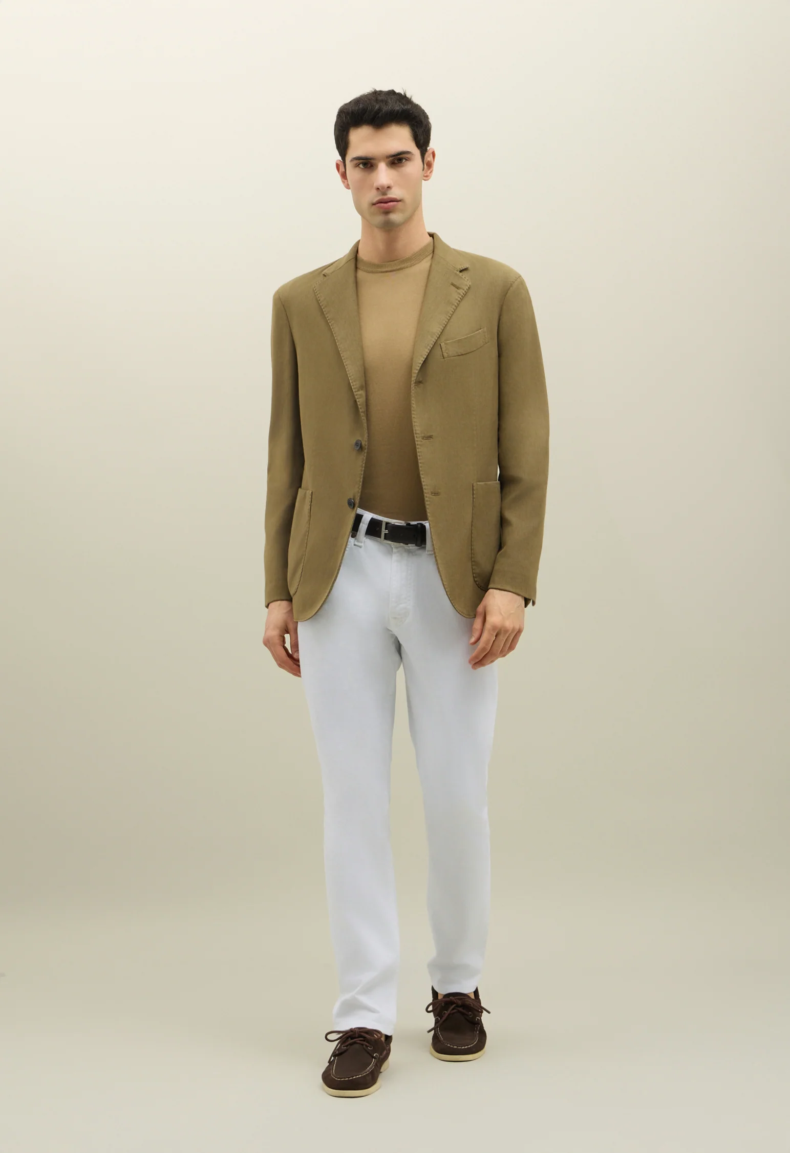Giacca Dover in misto cotone soft khaki