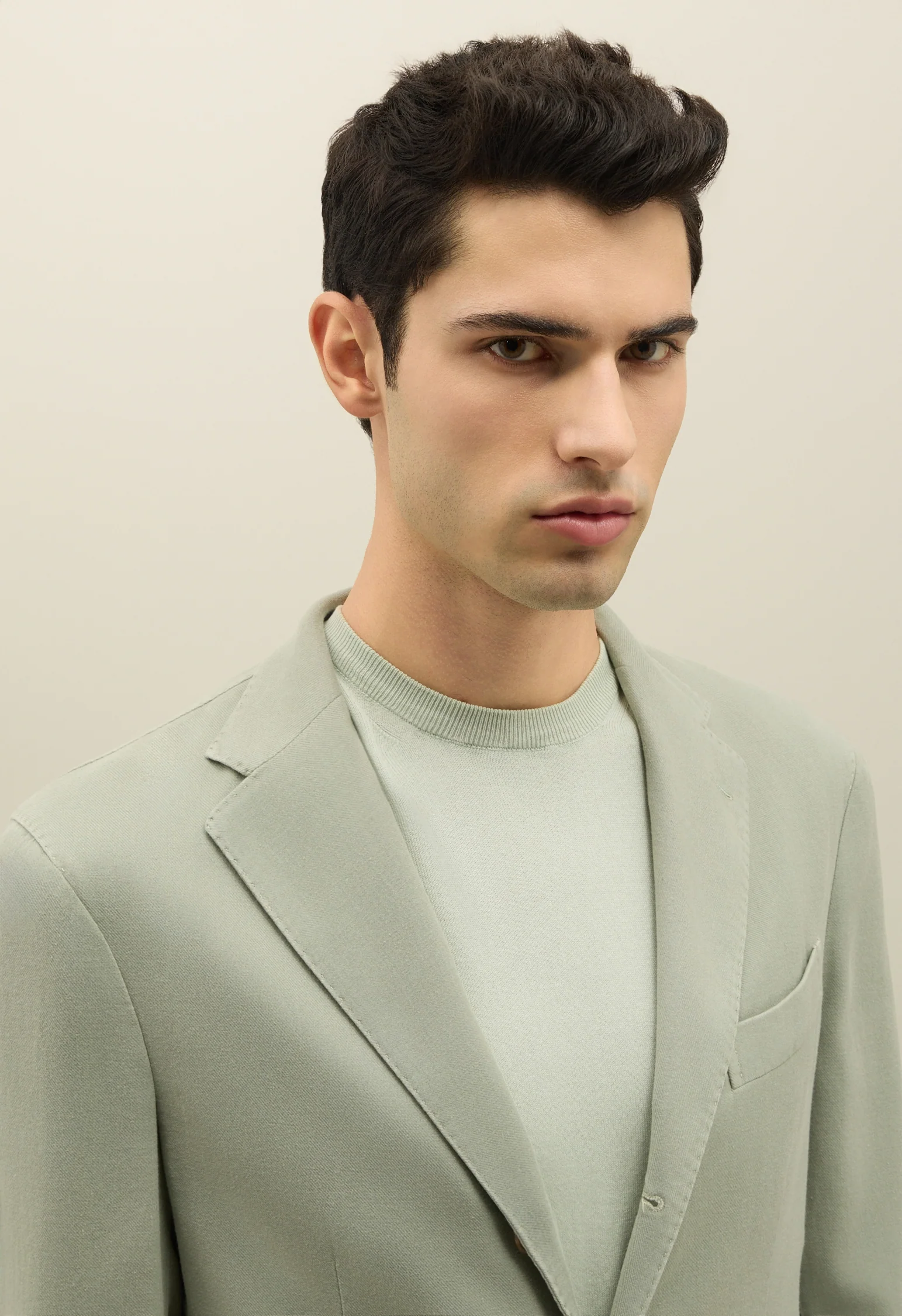 Giacca Dover in misto cotone soft verde - Image 3