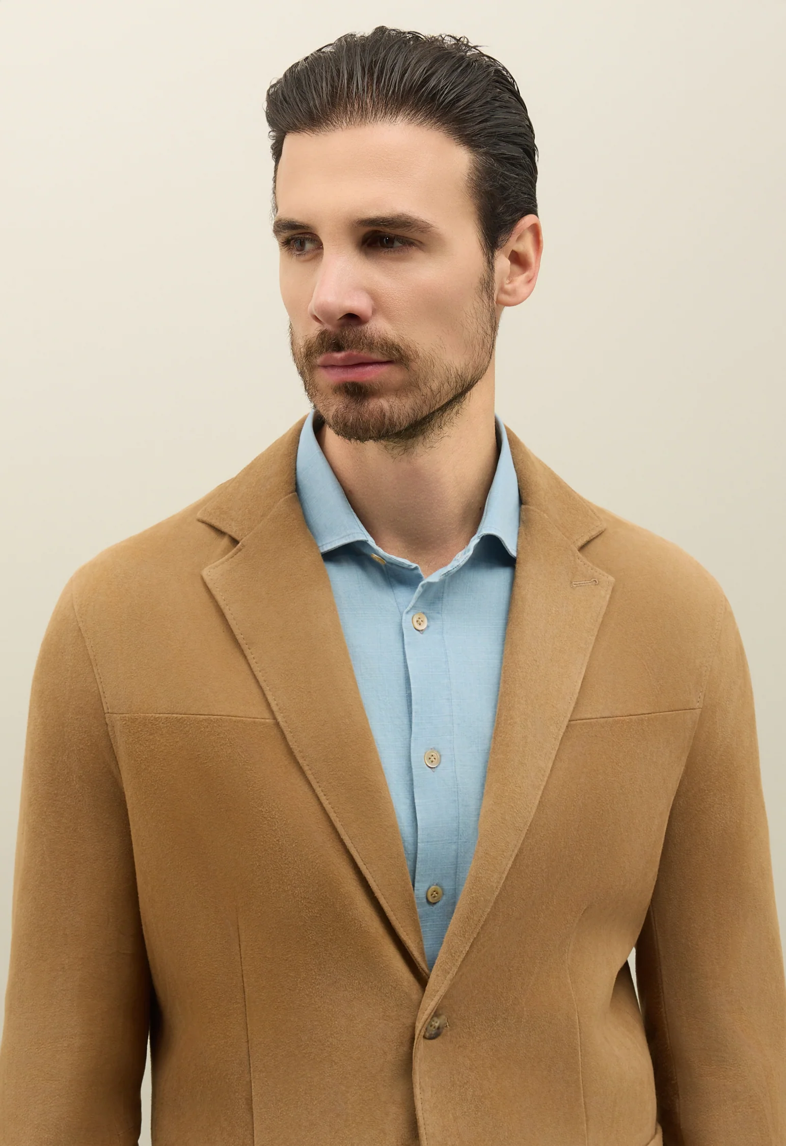 Giacca in suede marrone - Image 3