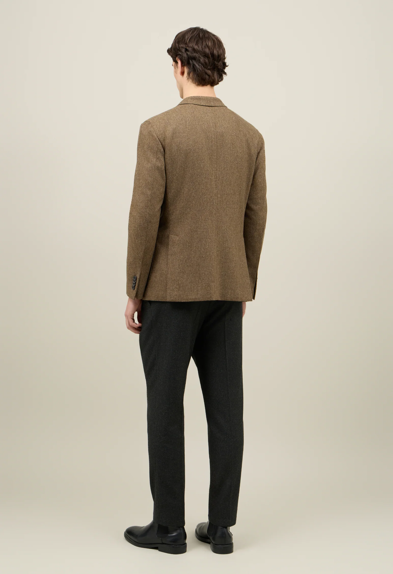 Giacca Windsor in flanella marrone - Image 2