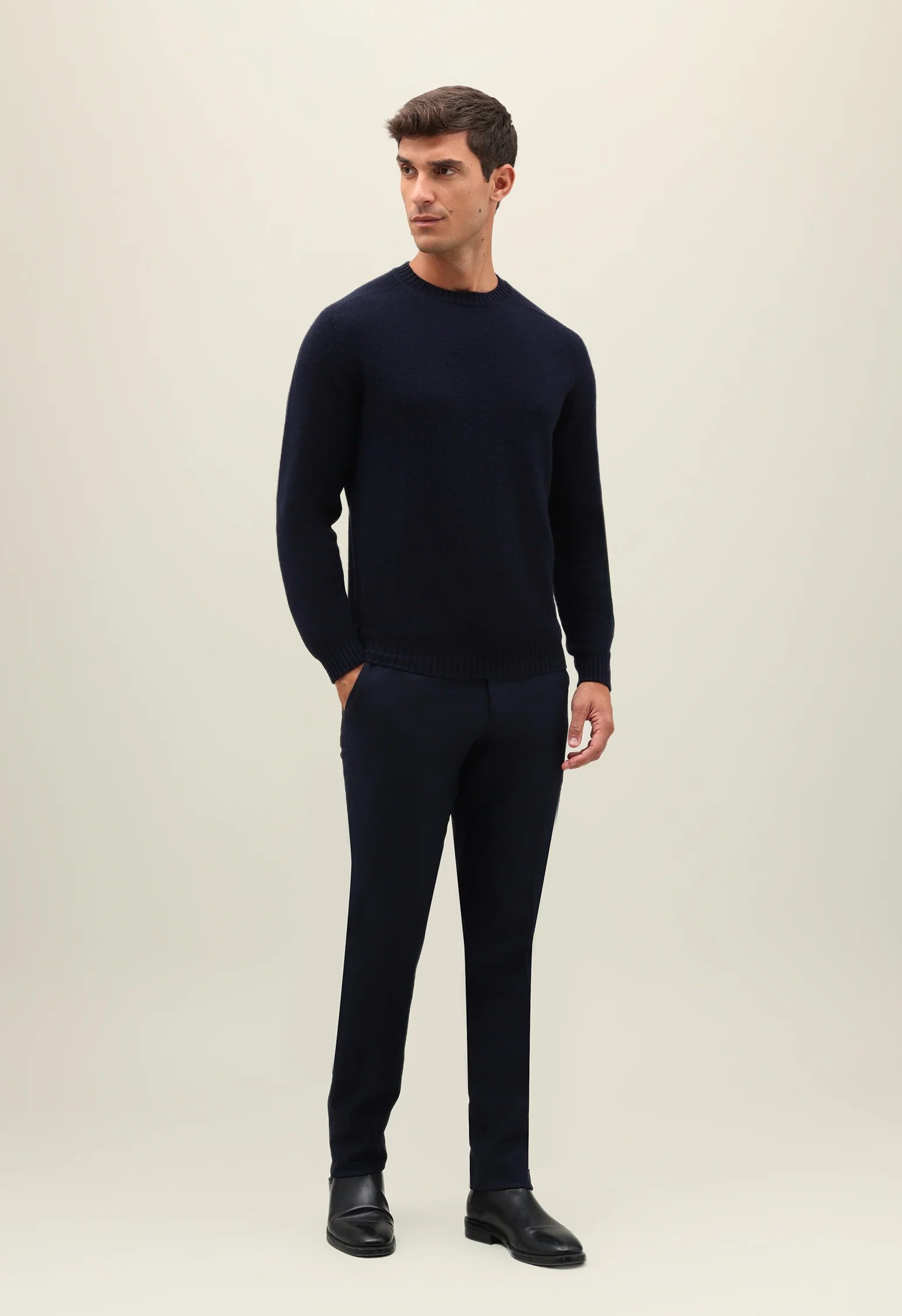 Girocollo in cashmere Coccola blu