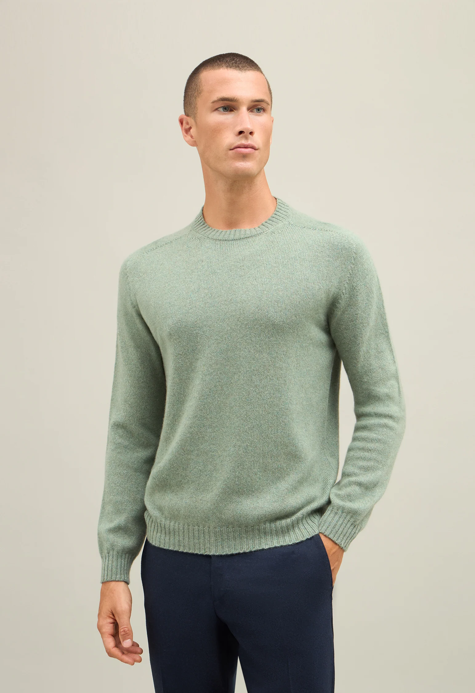 Girocollo in cashmere Coccola verde