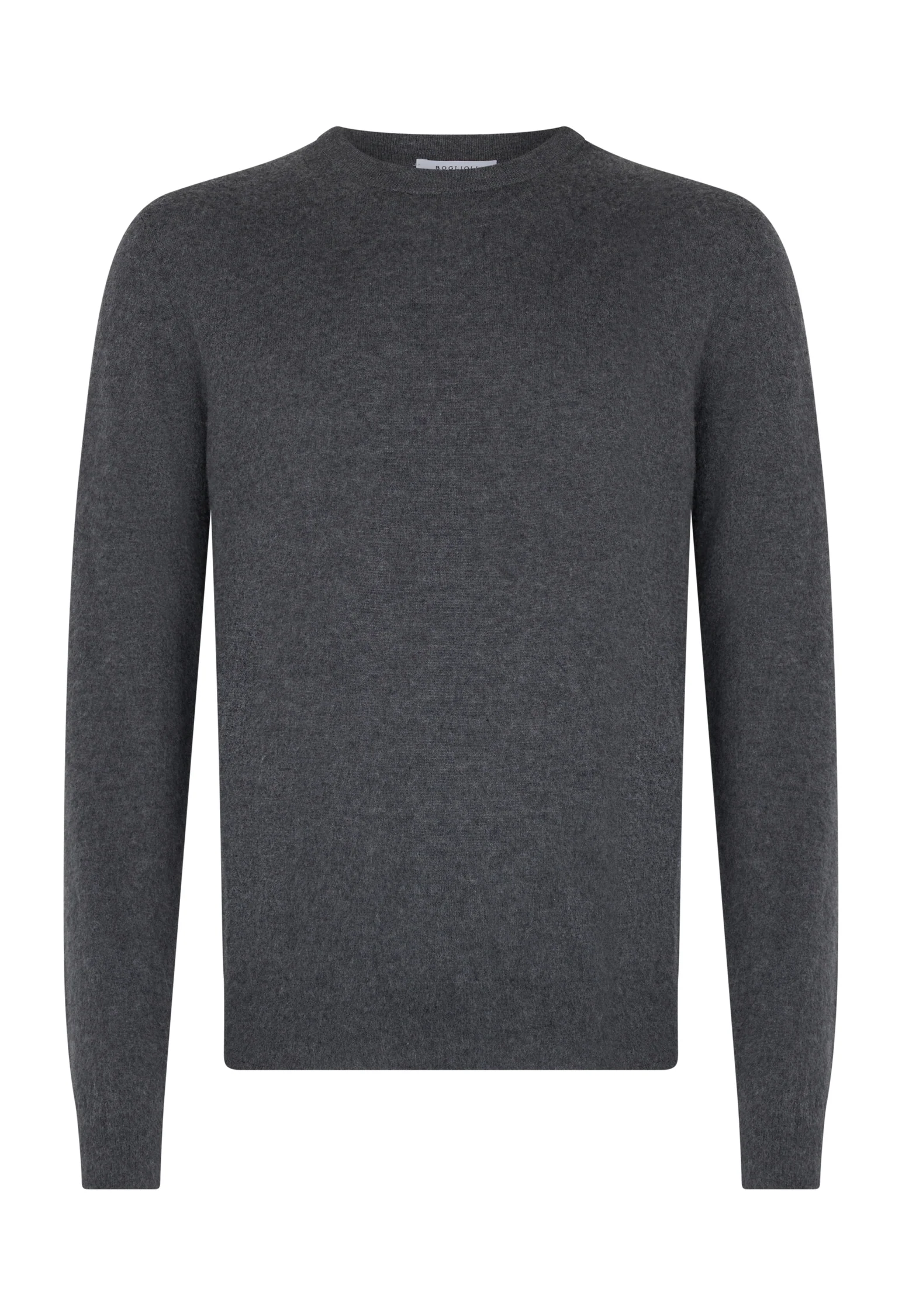 Girocollo in cashmere pettinato grigio - Image 4