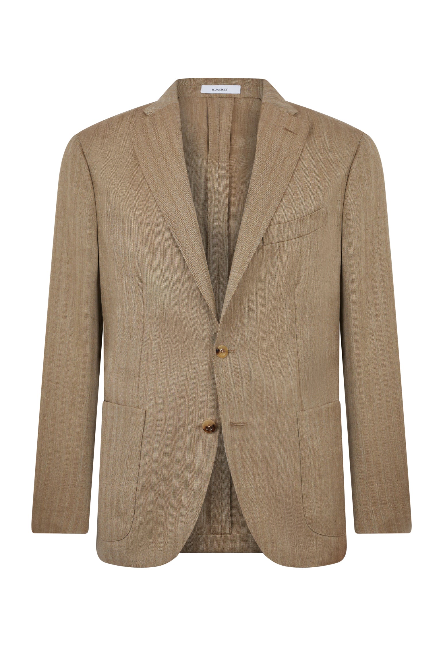 K-Jacket chevron in lana e seta beige - Image 4