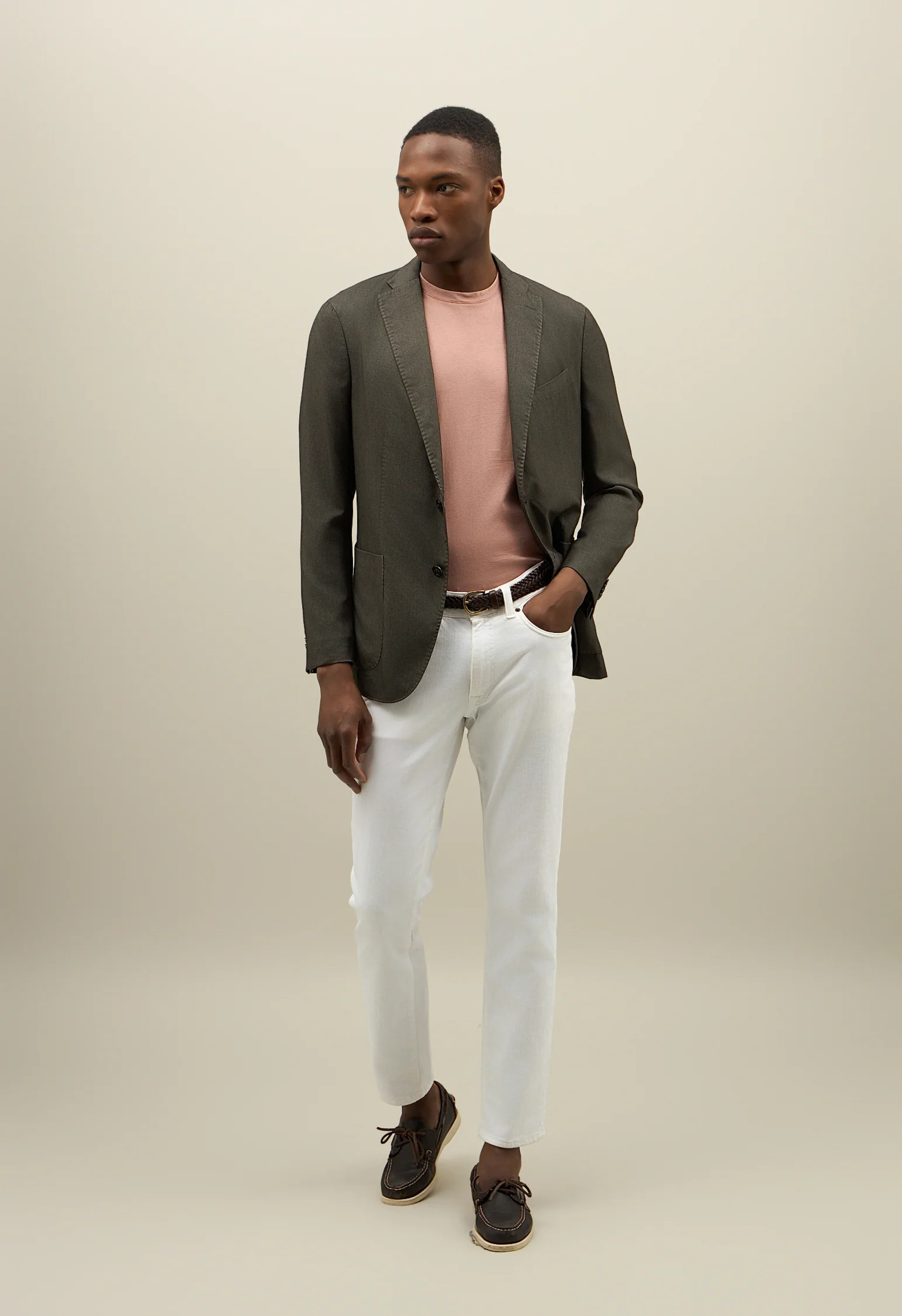 K-Jacket in cashmere e seta tinta in capo verde