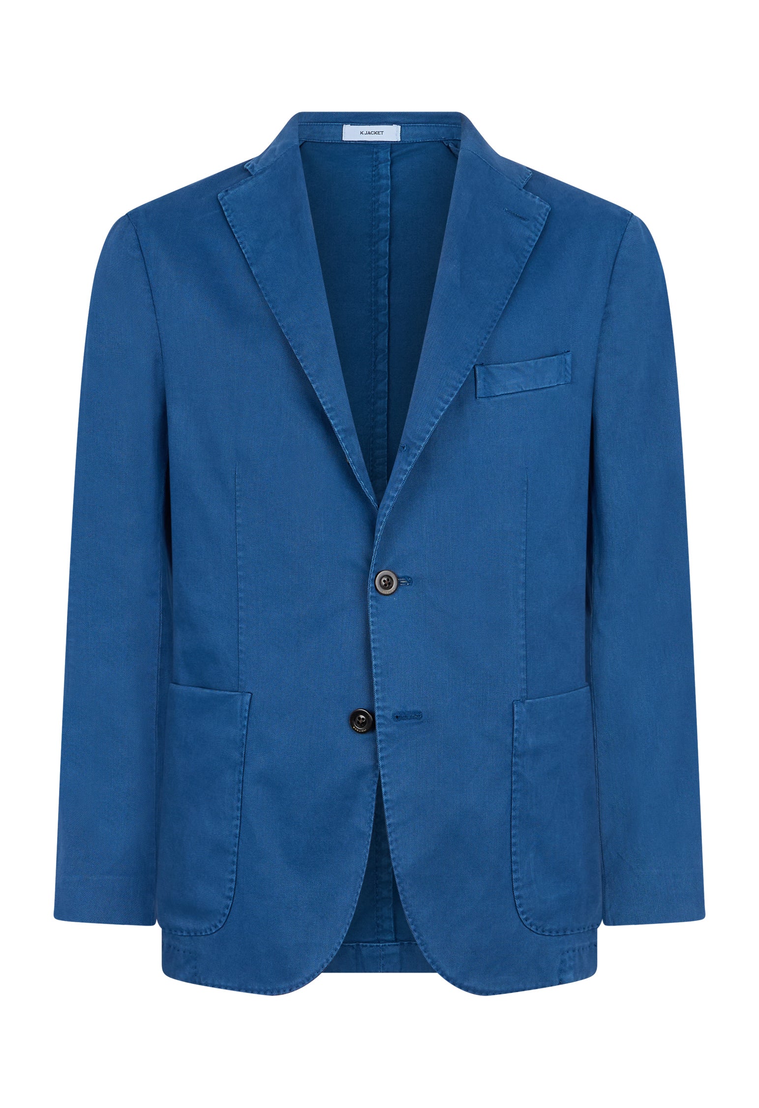 K-Jacket in cotone e tencel tinto in capo blu - Image 4