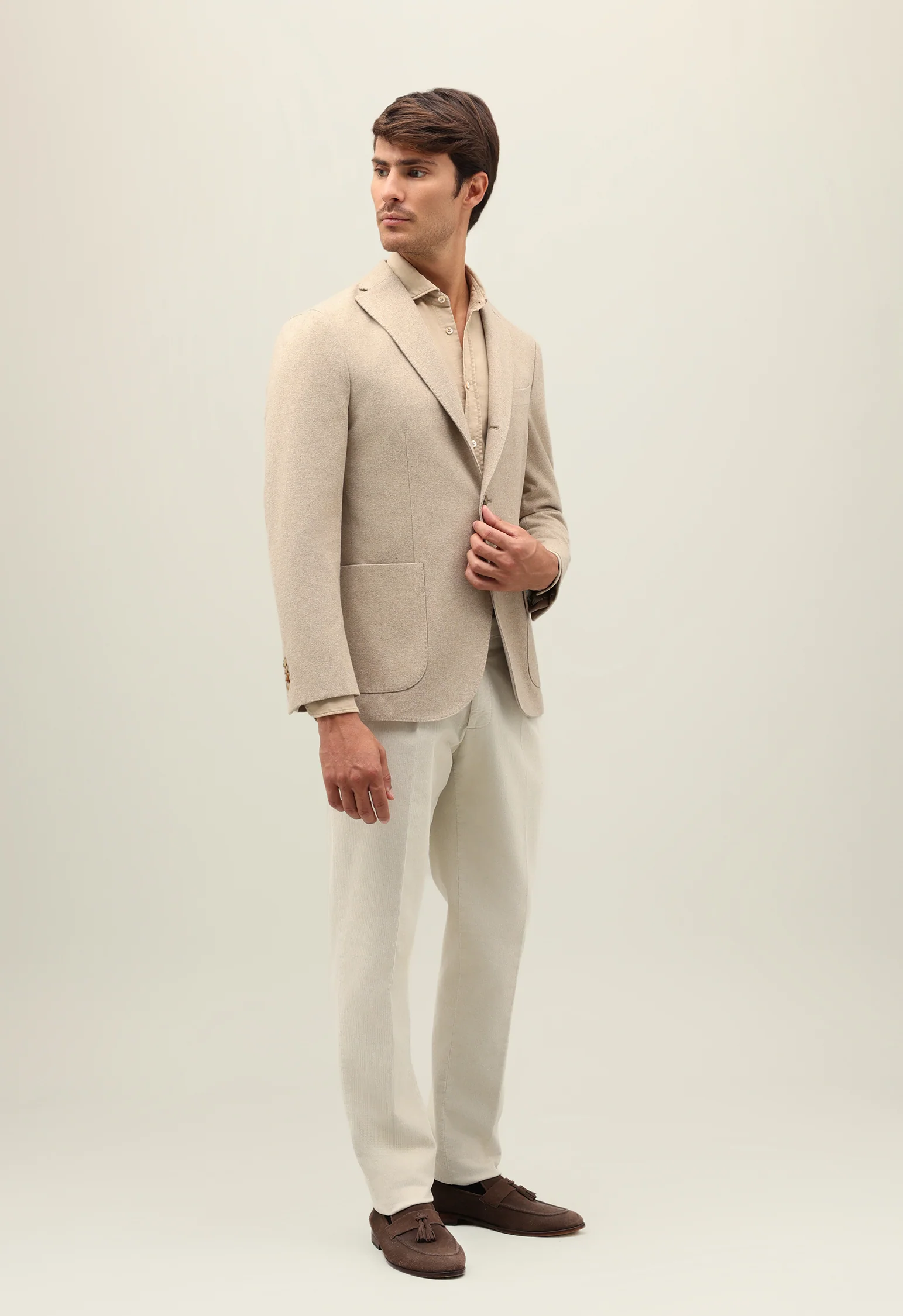 K-Jacket in cotone moleskin beige - Image 2