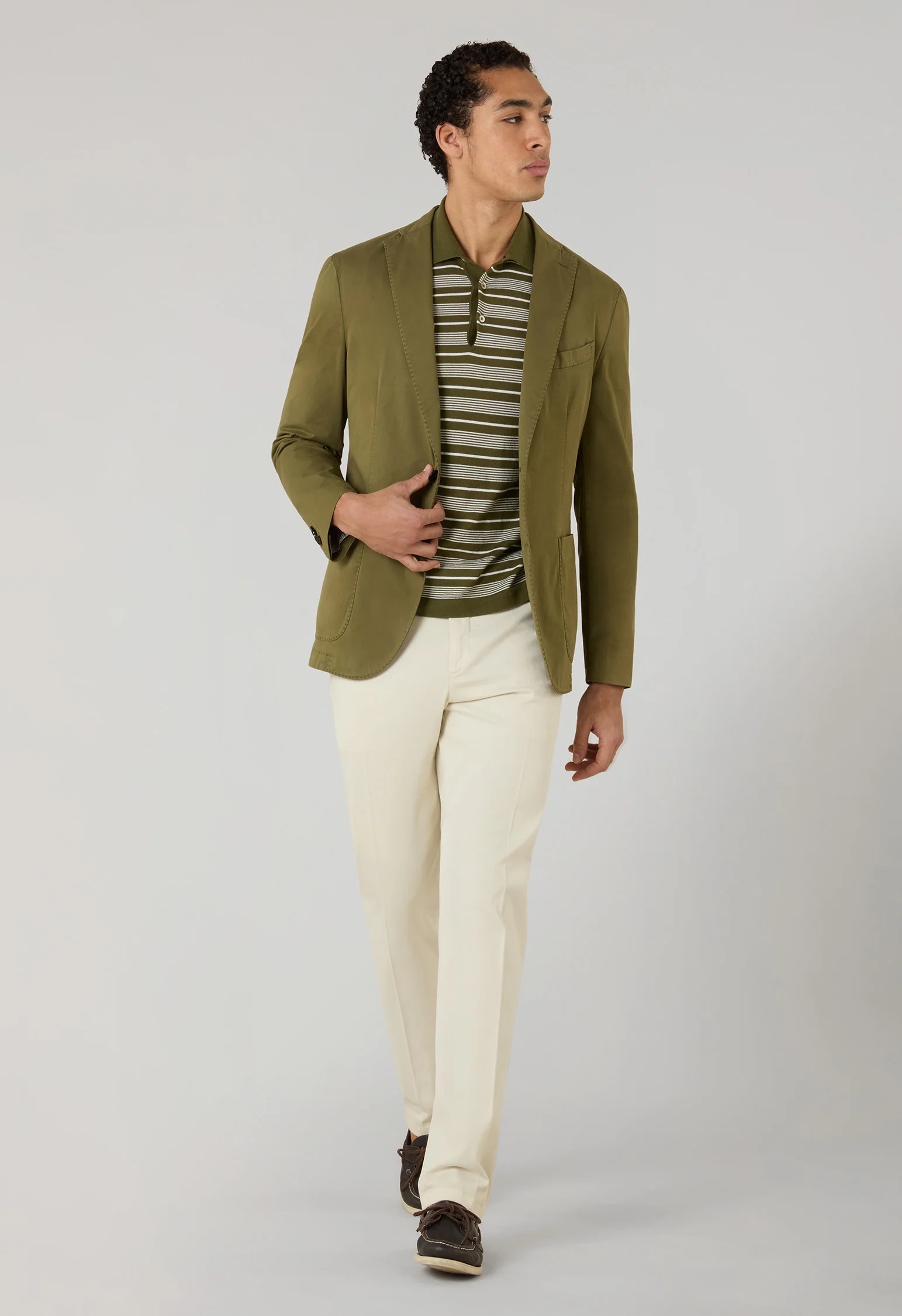 K-Jacket in cotone tinto in capo verde - Image 3