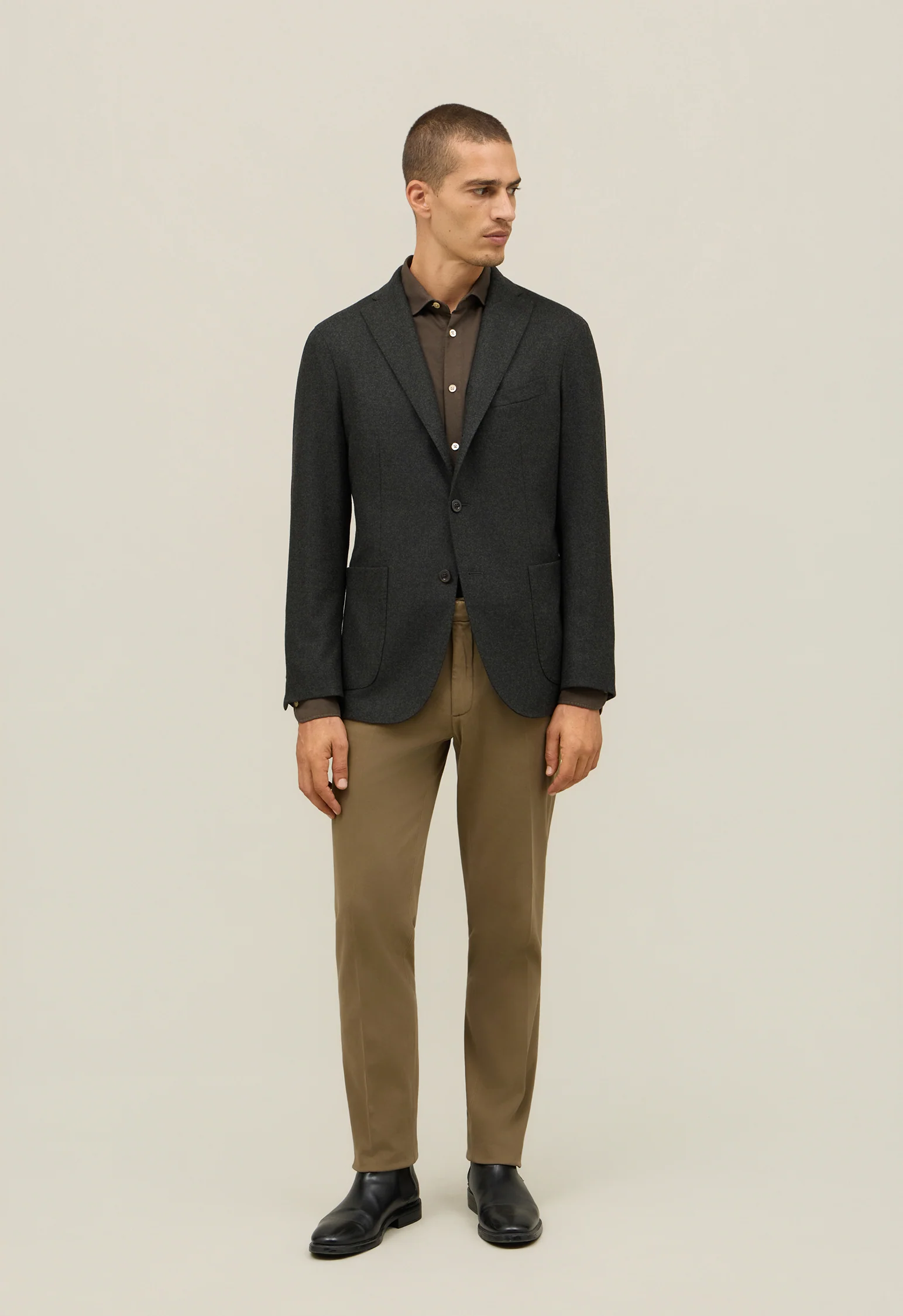 K-Jacket in flanella verde scuro