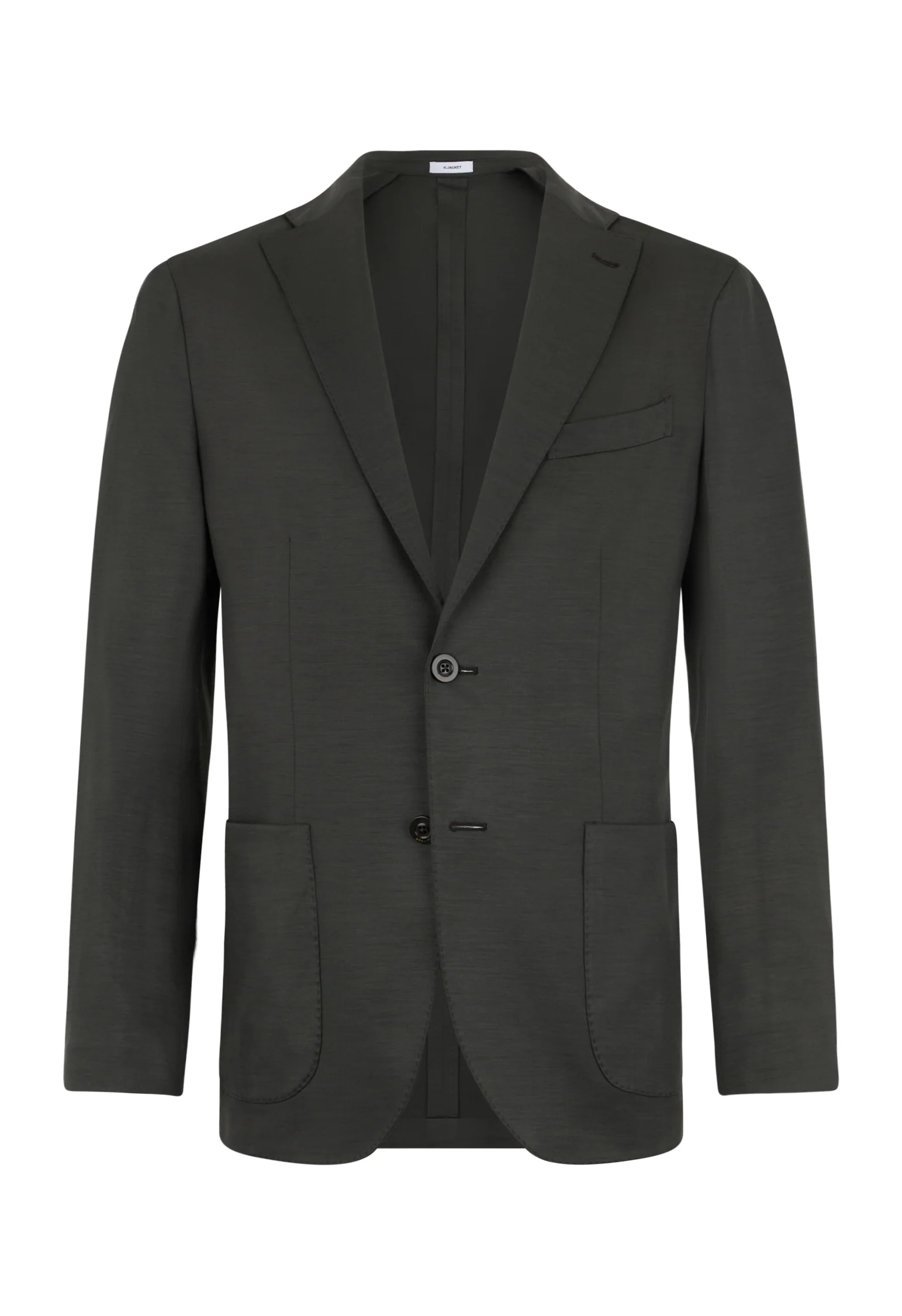 K-Jacket in jersey di lana leggera verde scuro - Image 4