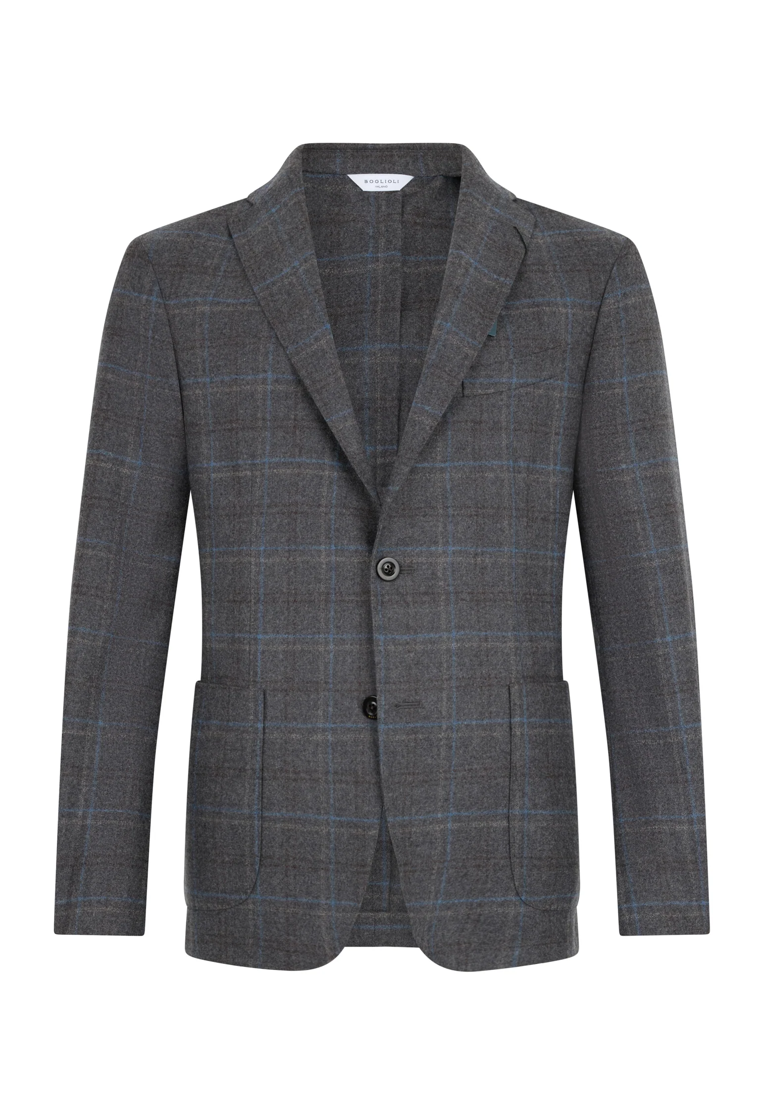 K-Jacket in lana a quadri grigia - Image 4