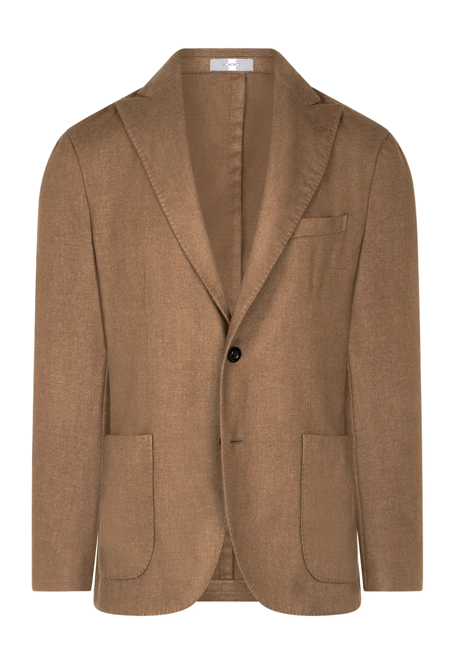 K-Jacket in lana leggera tinta in capo marrone - Image 4