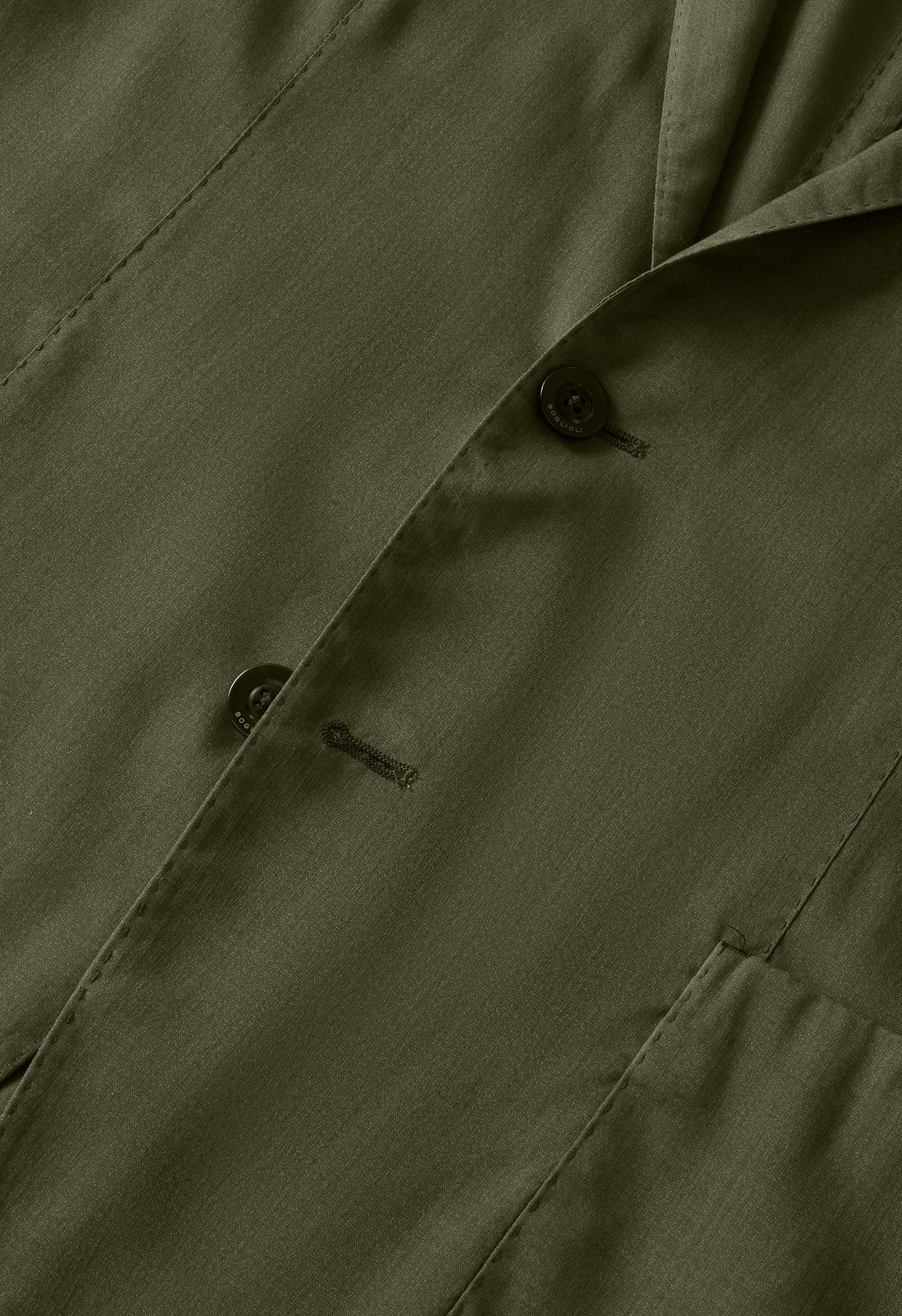 K-Jacket in lana ultralight e seta verde - Image 5