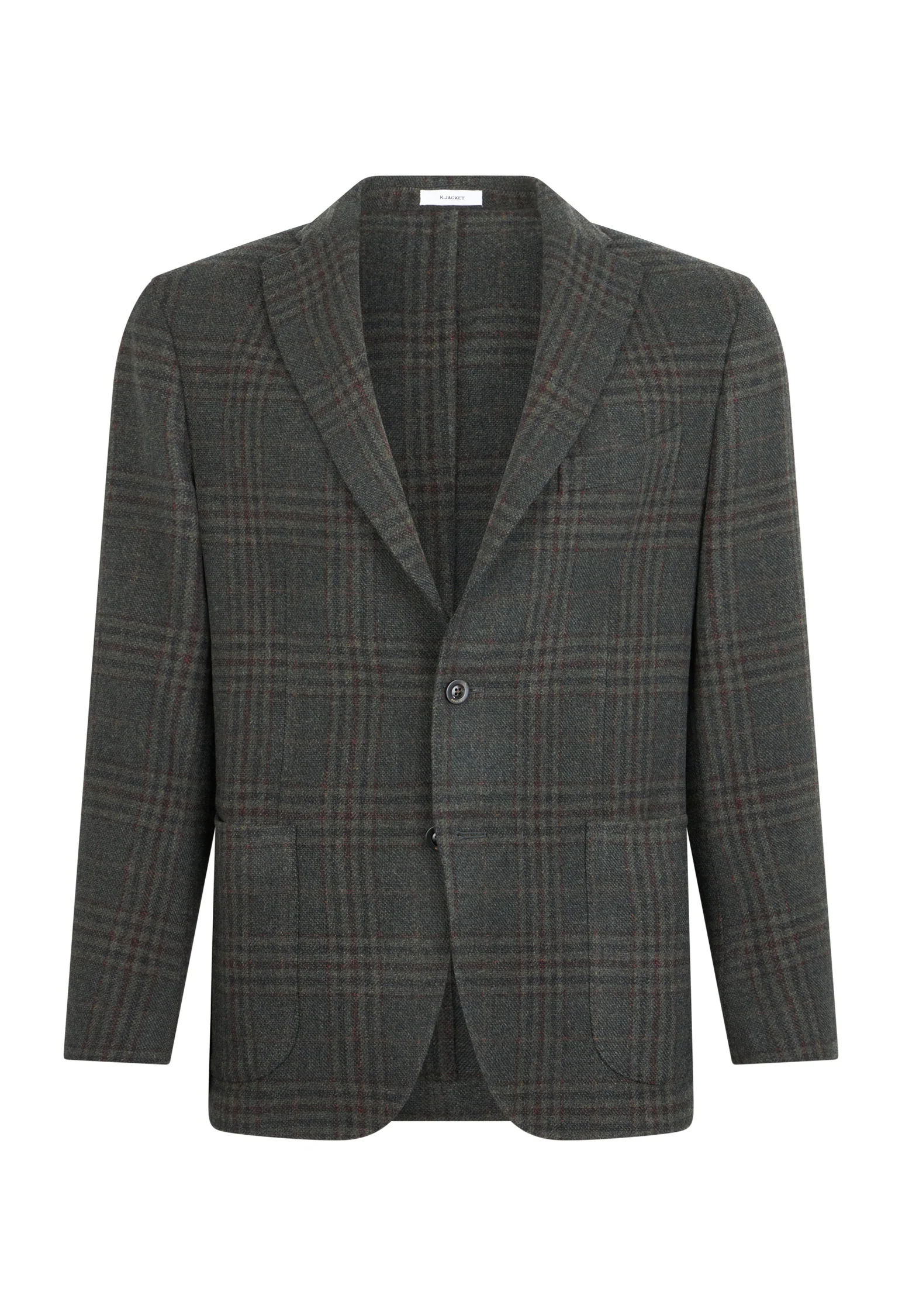 K-Jacket in lana vergine e cashmere verde - Image 4