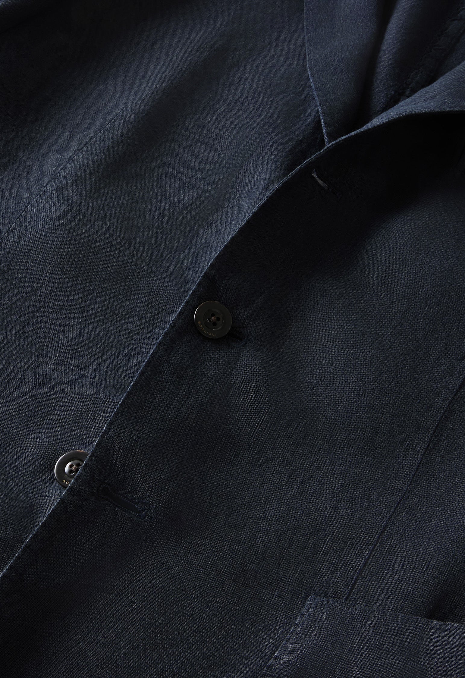 K-Jacket in lino tinto in capo blu - Image 5