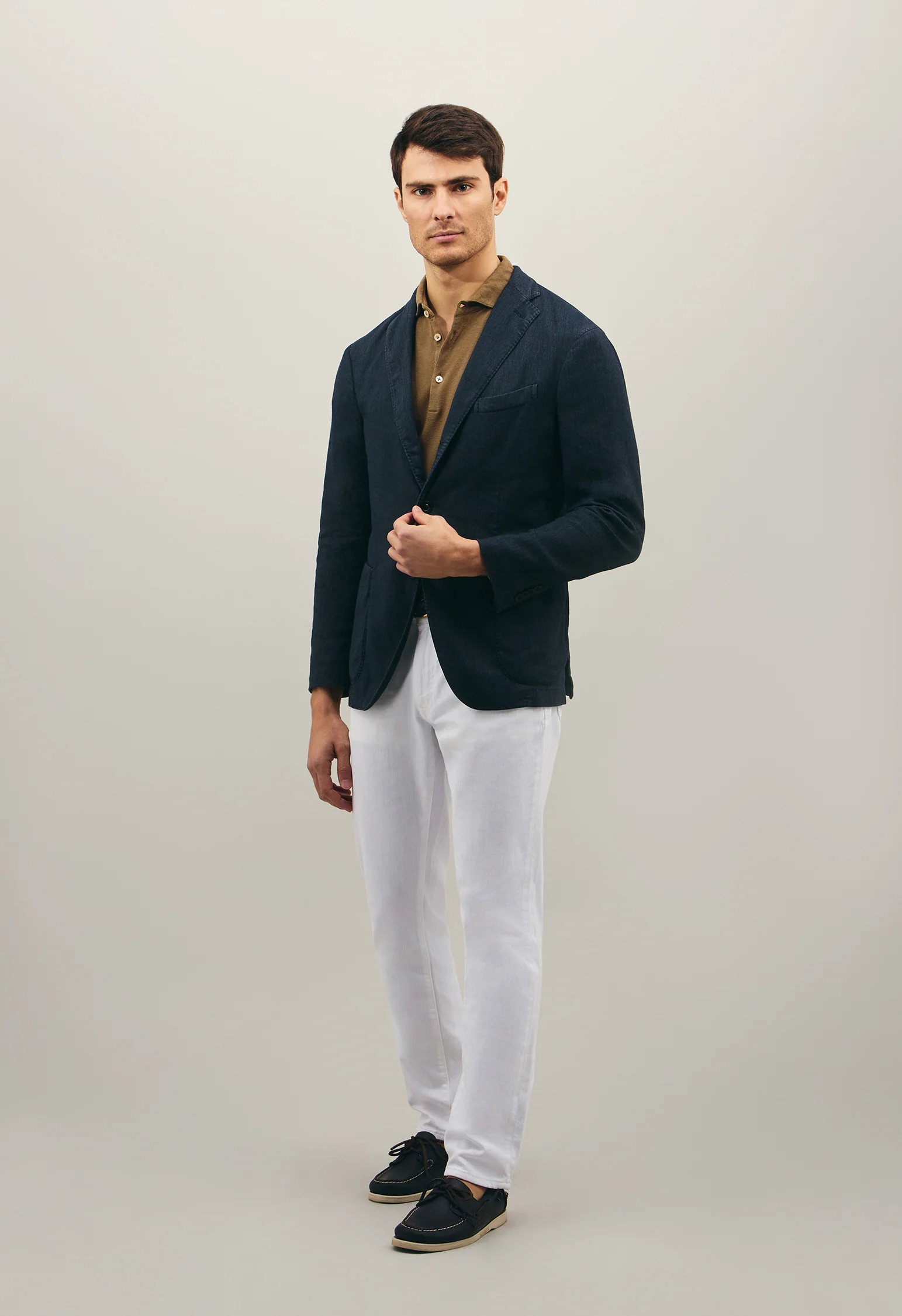 K-Jacket in twill misto cotone blu