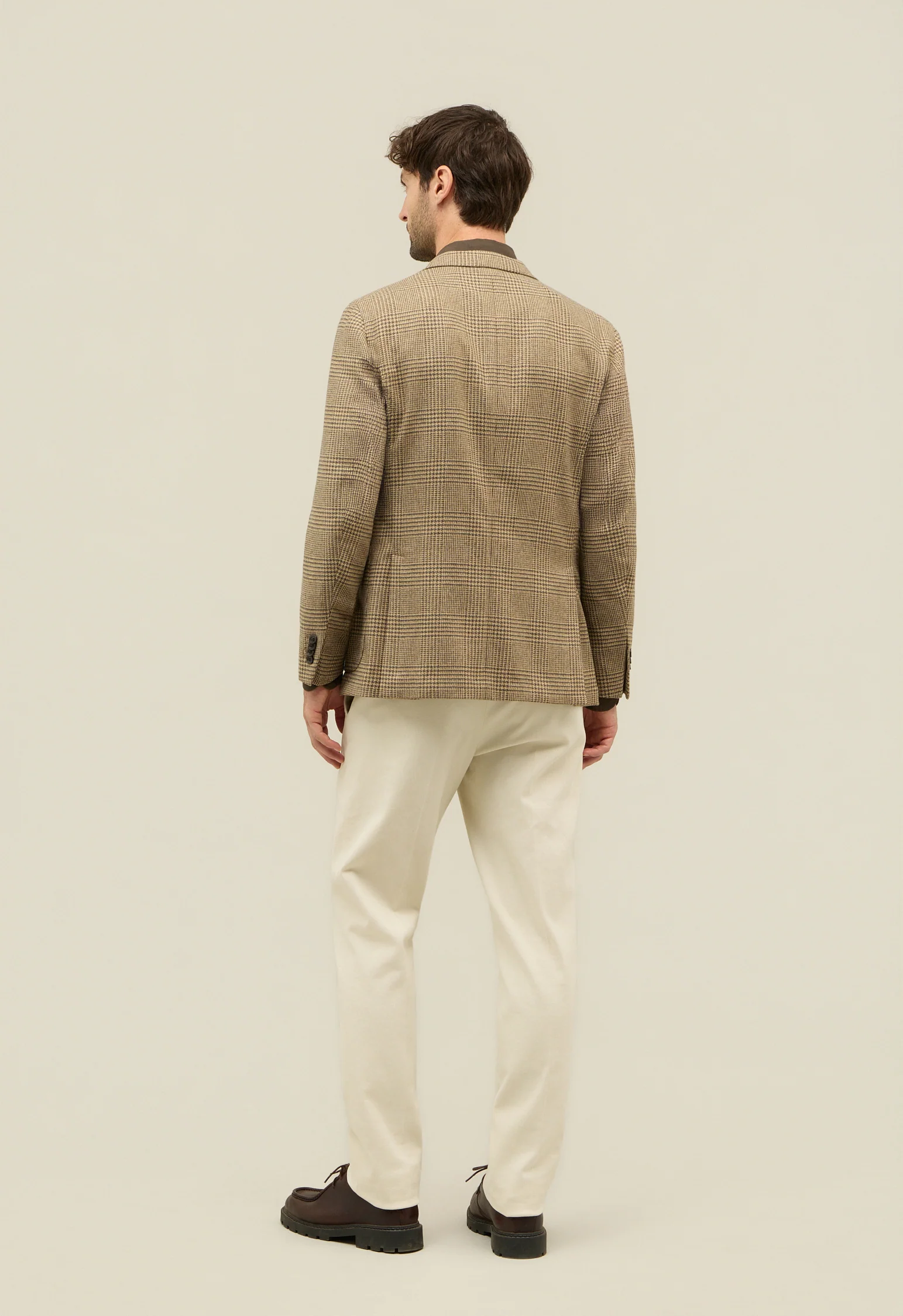 K-Jacket Principe di Galles in misto lana beige - Image 2