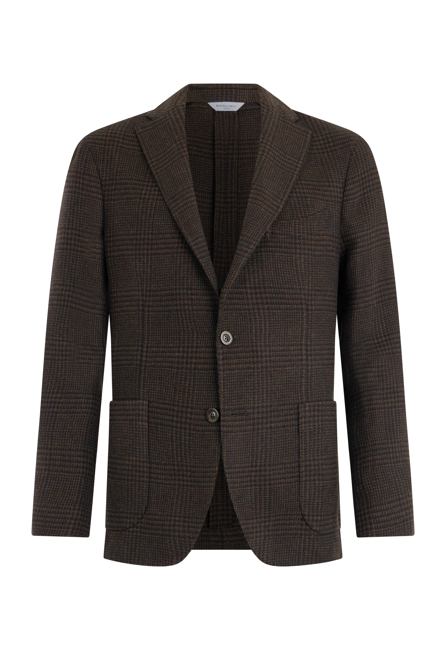 K-Jacket Principe di Galles in misto lana e cashmere marrone - Image 4