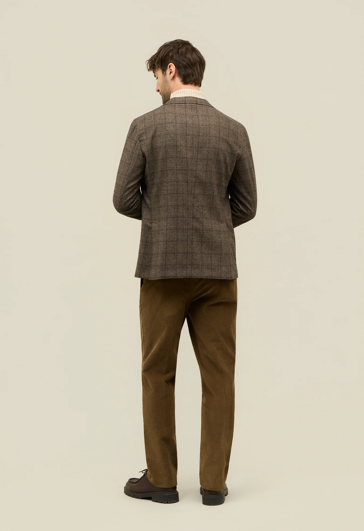 K-Jacket Principe di Galles in misto lana marrone - Image 2
