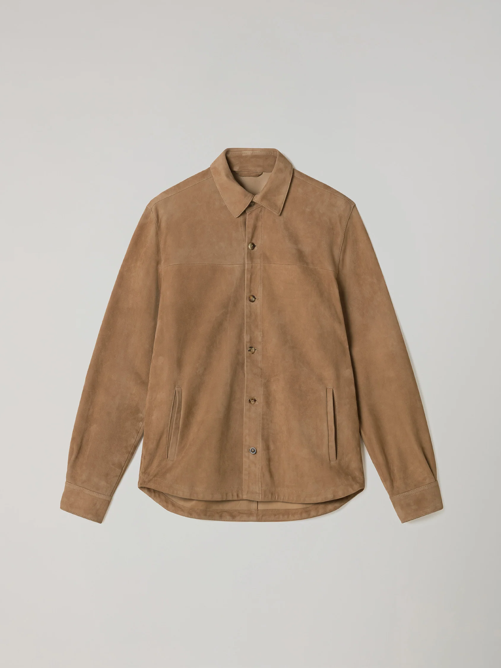 Overshirt in suede cammello - Image 4