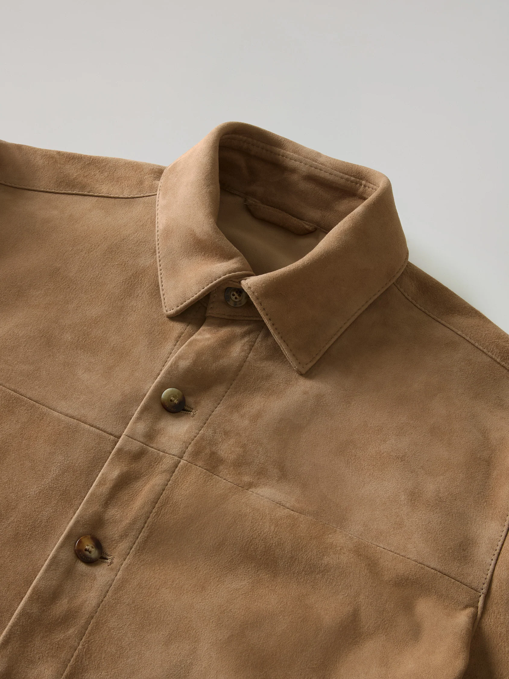 Overshirt in suede cammello - Image 5