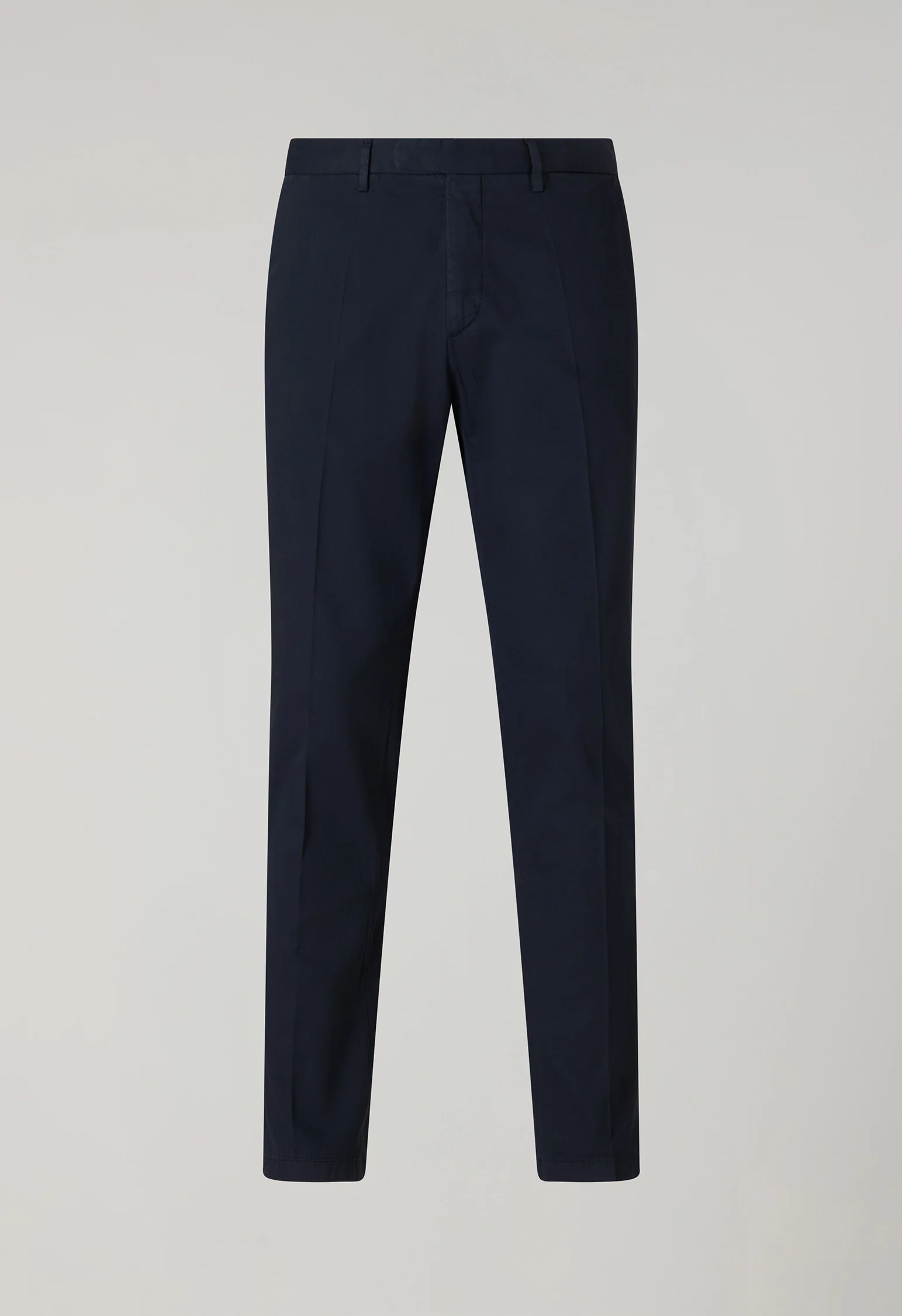 Pantalone in cotone tinto in capo micro-spinato blu - Image 4